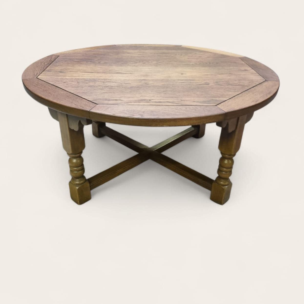 Vintage Old Charm Wood Brothers Large Coffee Table / Light Oak / C.1970s / Free Delivery photo furniture