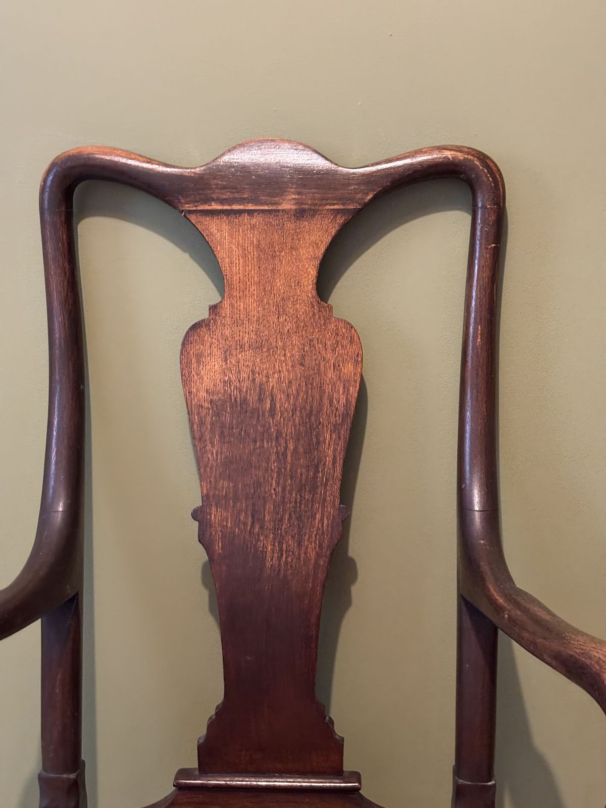 Queen Ann Revival Mahogany Nursery Chair photo furniture