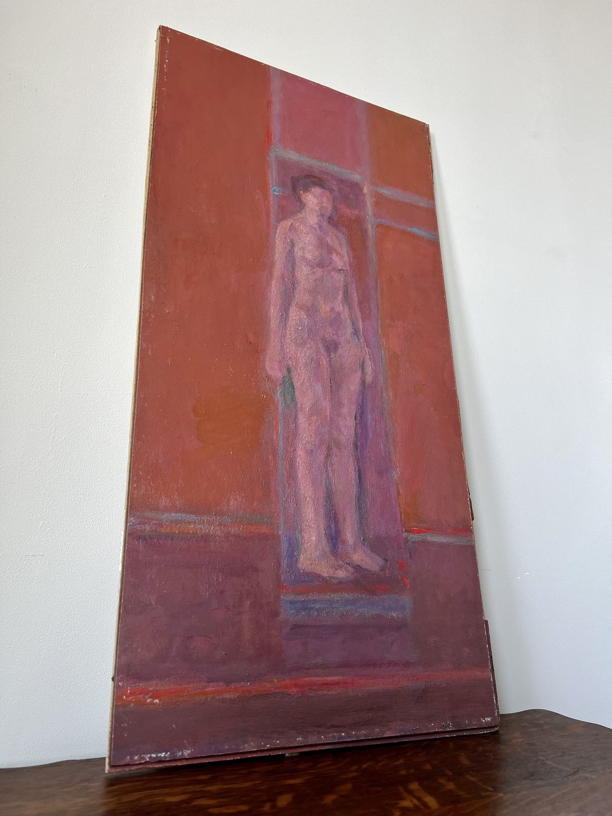 Nude Figure. Oil Painting On Board. Mid 20th Century, Signed And Dated 1974 photo vinterior