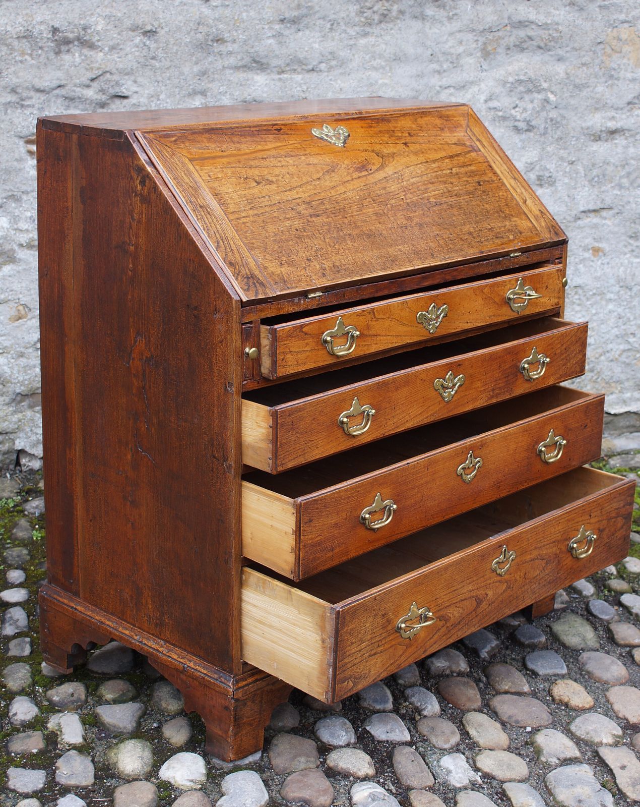 Early 18th Century Elm Bureau, 1700s photo Furniture