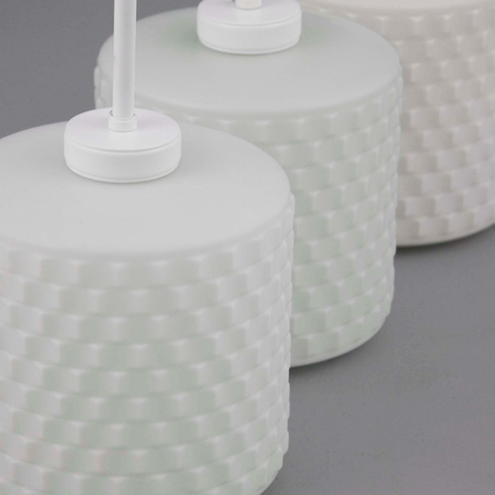 Mid Century Czechoslovakian Textured Opaline Glass Pendant Light, 1960s photo vinterior