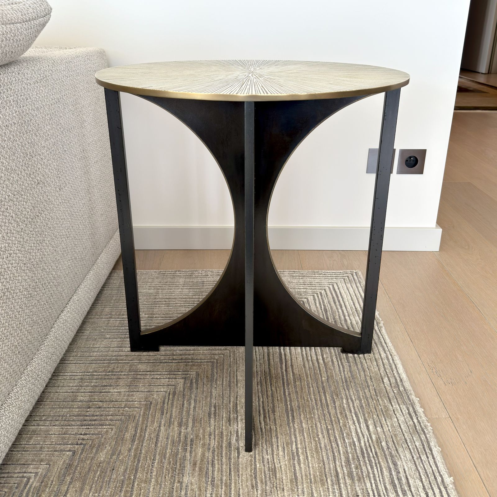 photo furniture Catalina Bronze And Milled Steel Side Table By Tuell & Reynolds, 2016