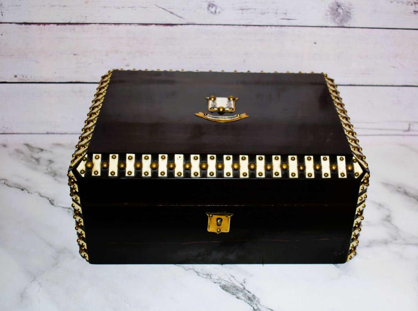 Victorian Lady's Sewing Workbox Full Of Original Contents Including Rare Set Of Mother Of Pearl Spools photo furniture