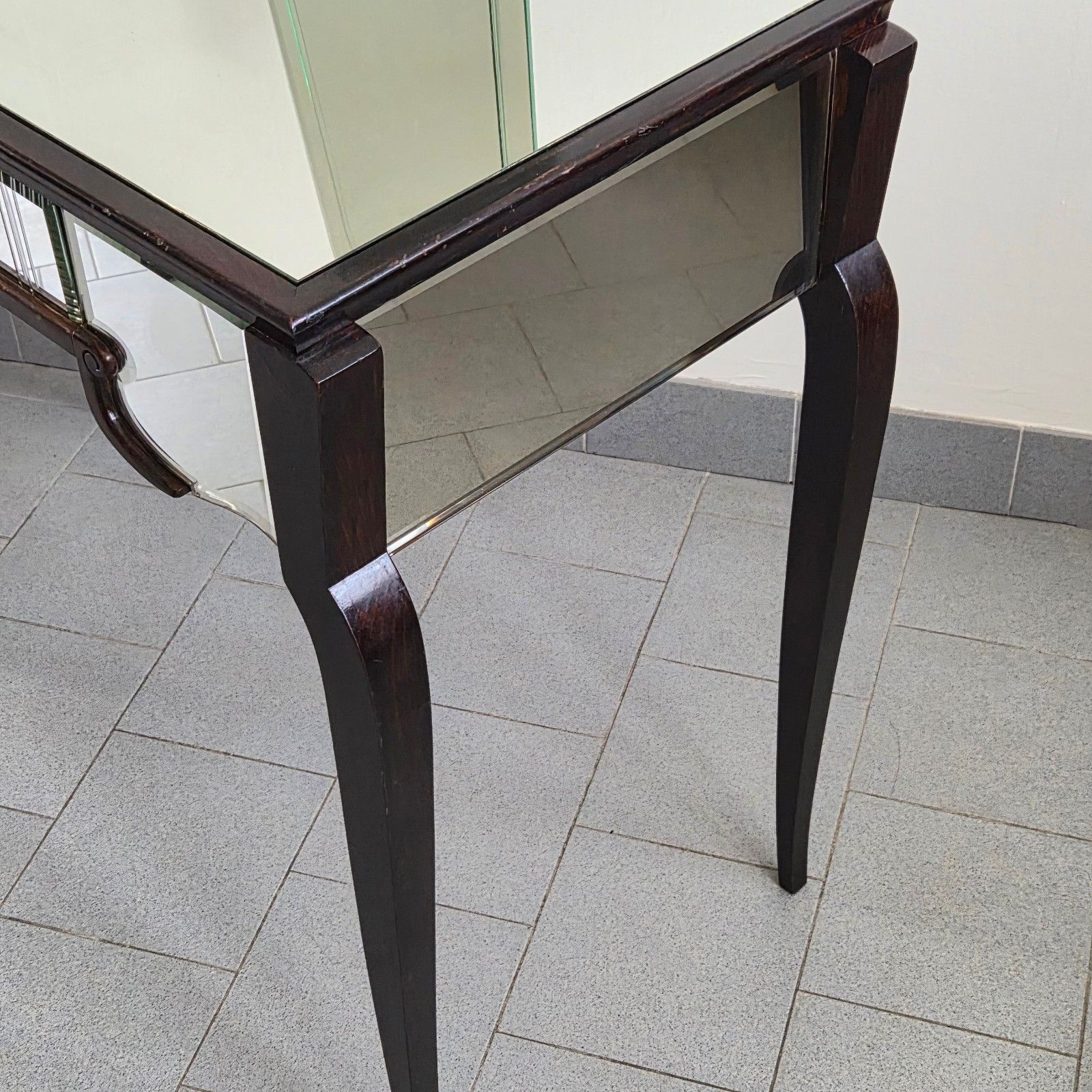 Vintage 1930s Mahogany & Mirror Art Deco Dressing Table 30s Retro 1930s photo vintage
