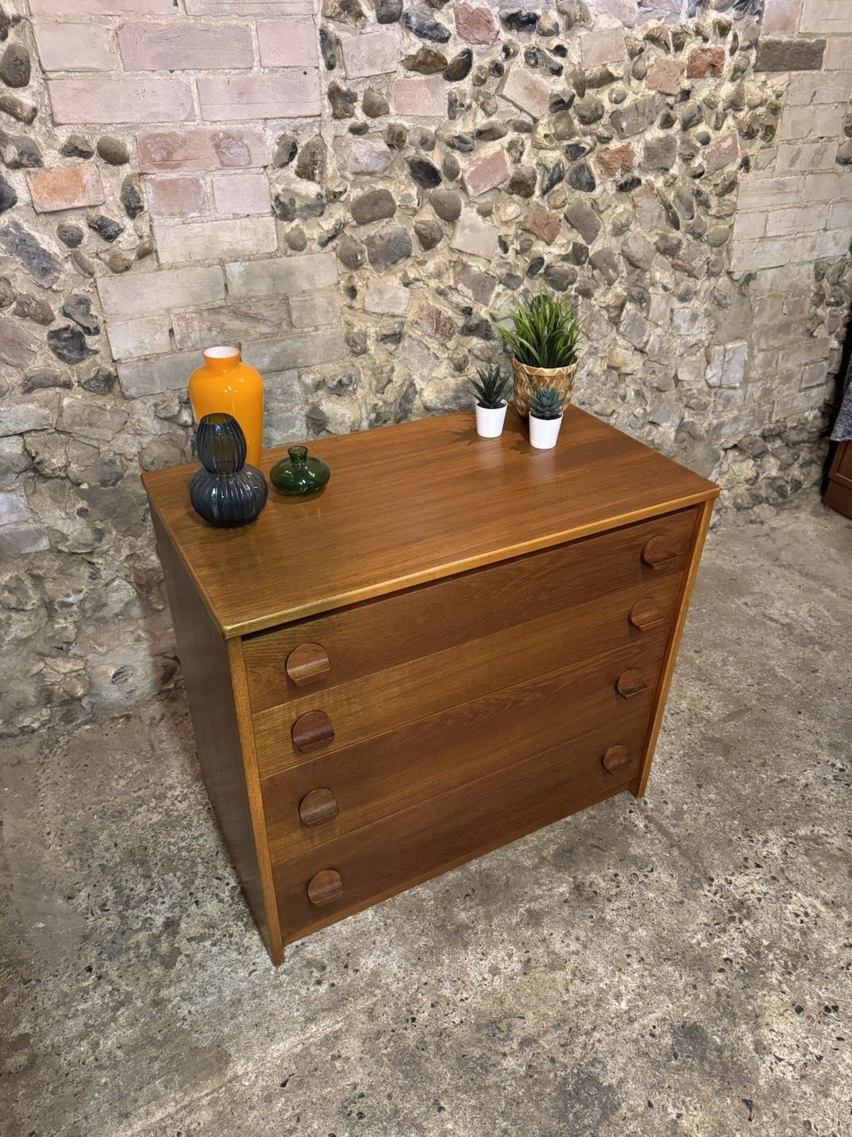🚛 Vintage Mid Century Teak Chest Of Drawers Danish Scandinavian Design / Stag photo furniture