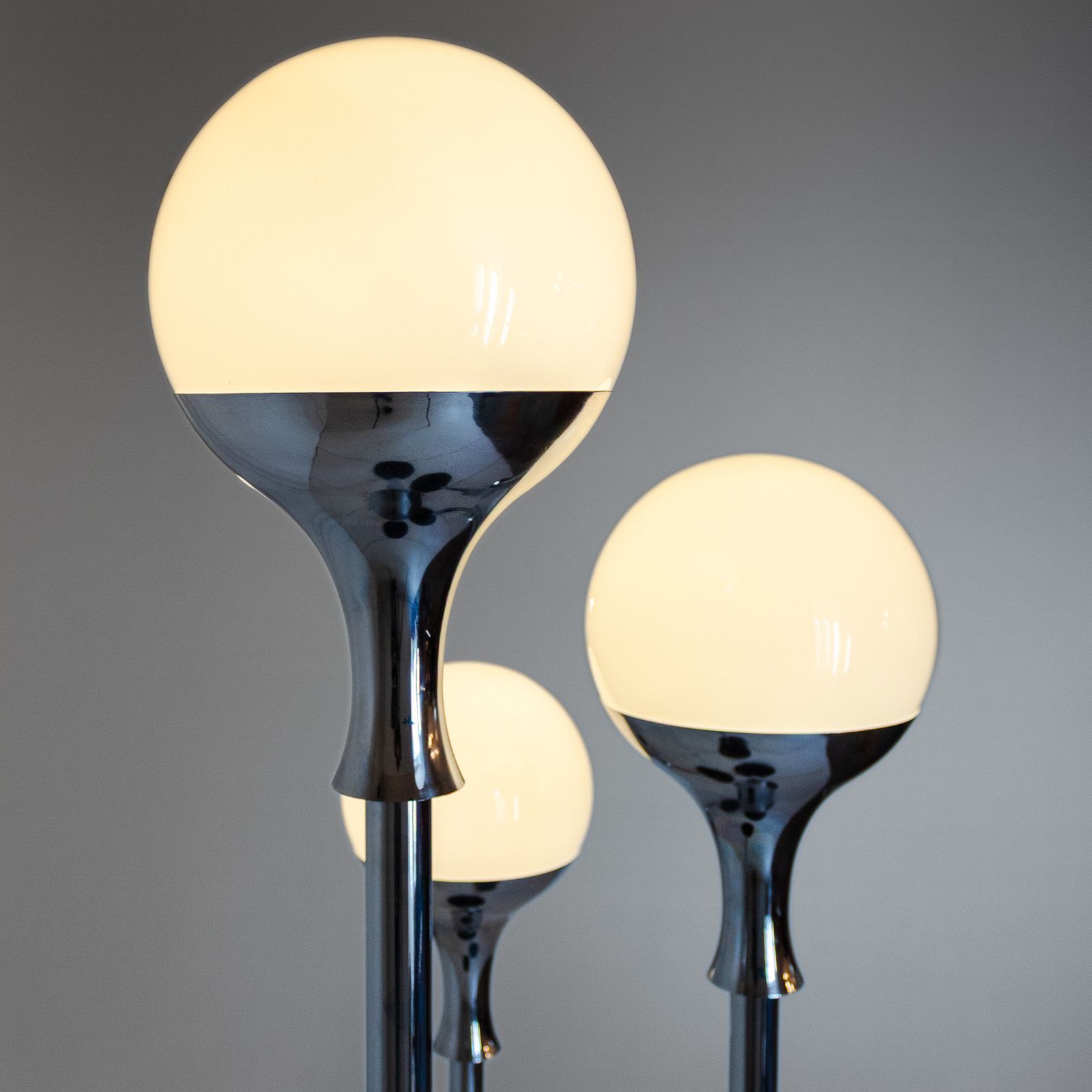 photo for sale Set Of Three Vintage Floor Lamps, Italian Design In The Style Of Artemide, 1970s