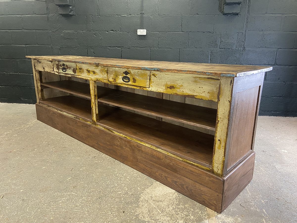 photo for sale Large French Antique Hardware Shop Counter