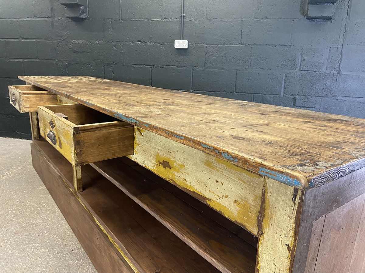 Large French Antique Hardware Shop Counter photo buy