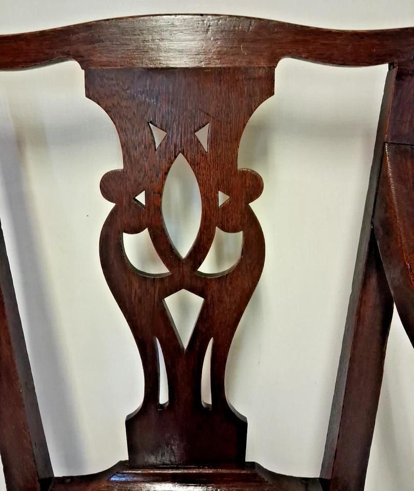 Antique Georgian 18th Century Provincial Elbow Chair Deep With Patina photo furniture
