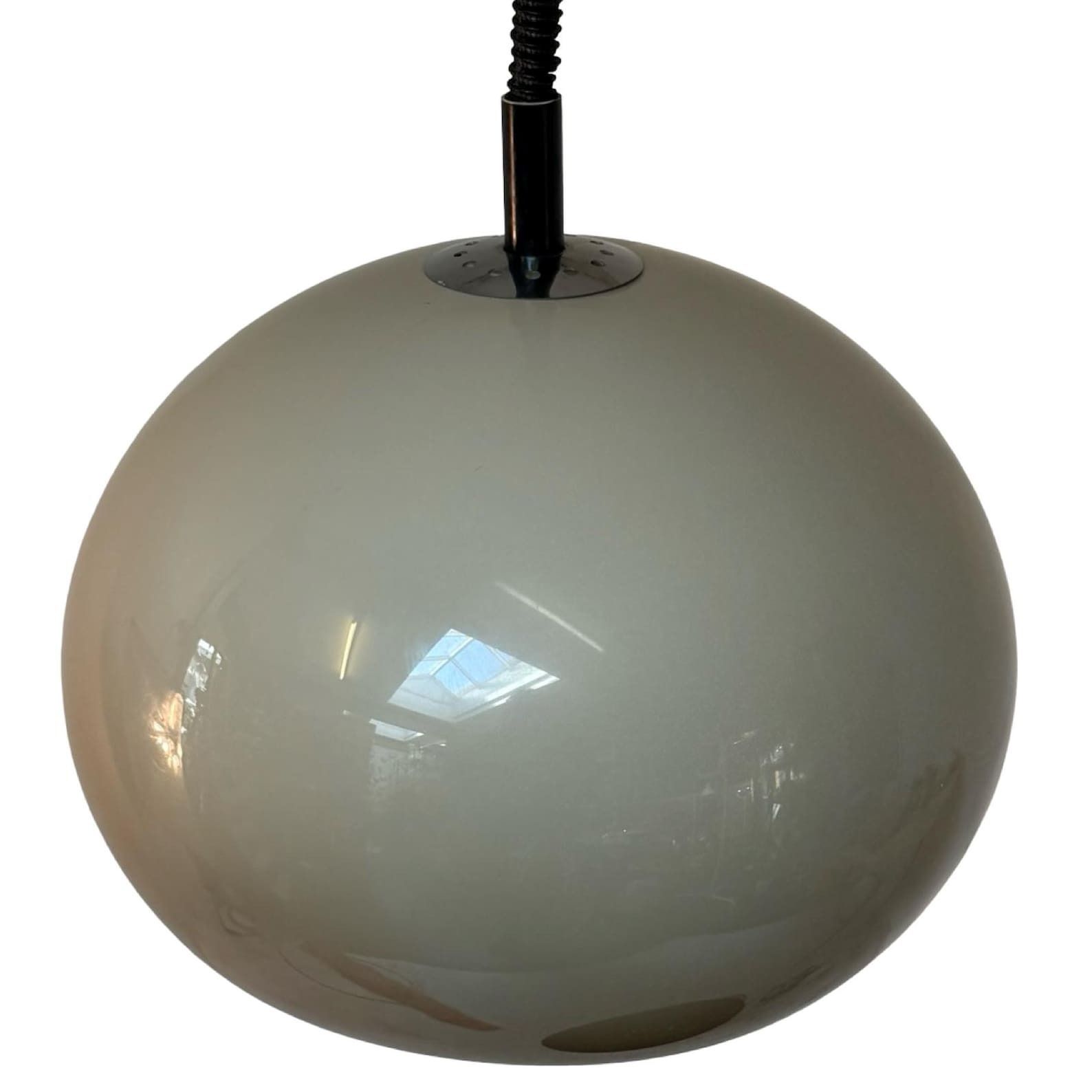 Vintage   Brown/Smoker Acrylic   Hanging Pendant Including Rollycord   Dutch Design, Space Age   Large photo furniture