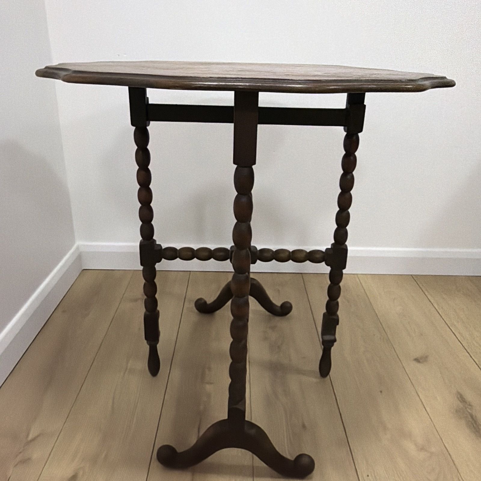19th Century Bobbin Legged Tilt Top Table photo vintage