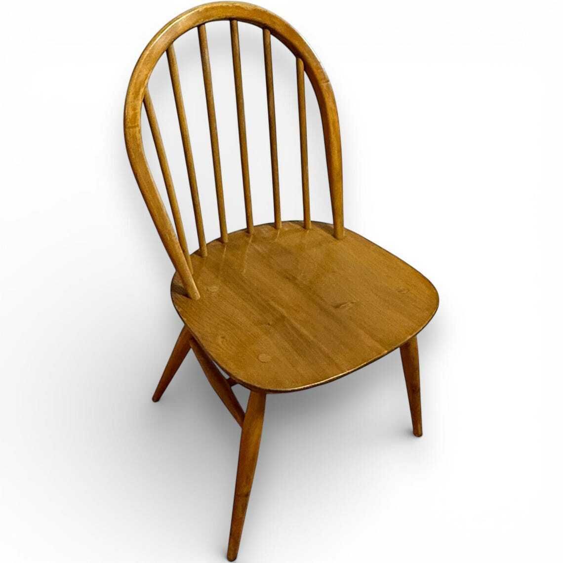 Vintage Ercol Windsor Hoop Back Chair Blonde Elm Seat Dining Chair