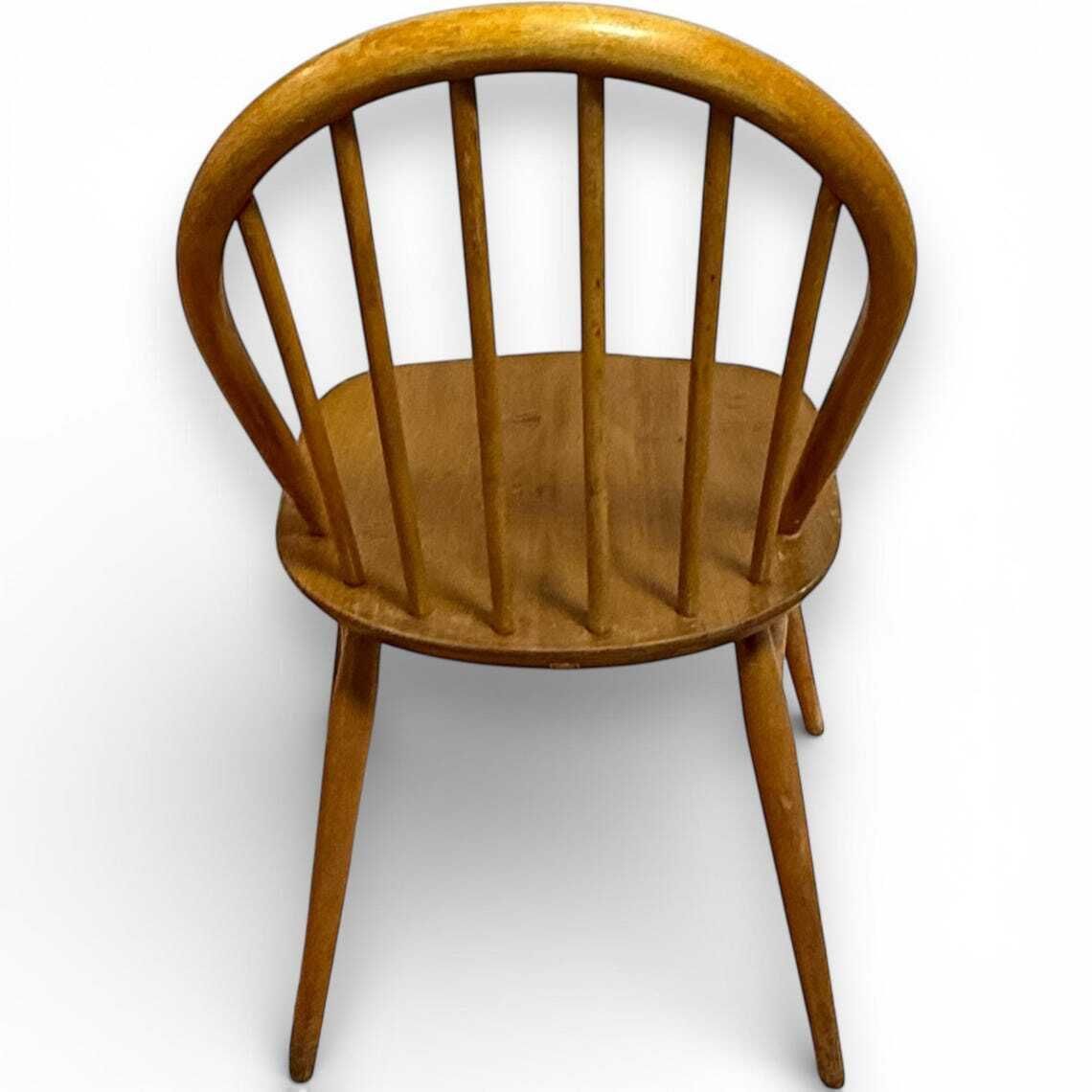Vintage Ercol Windsor Hoop Back Chair Blonde Elm Seat Dining Chair photo for sale