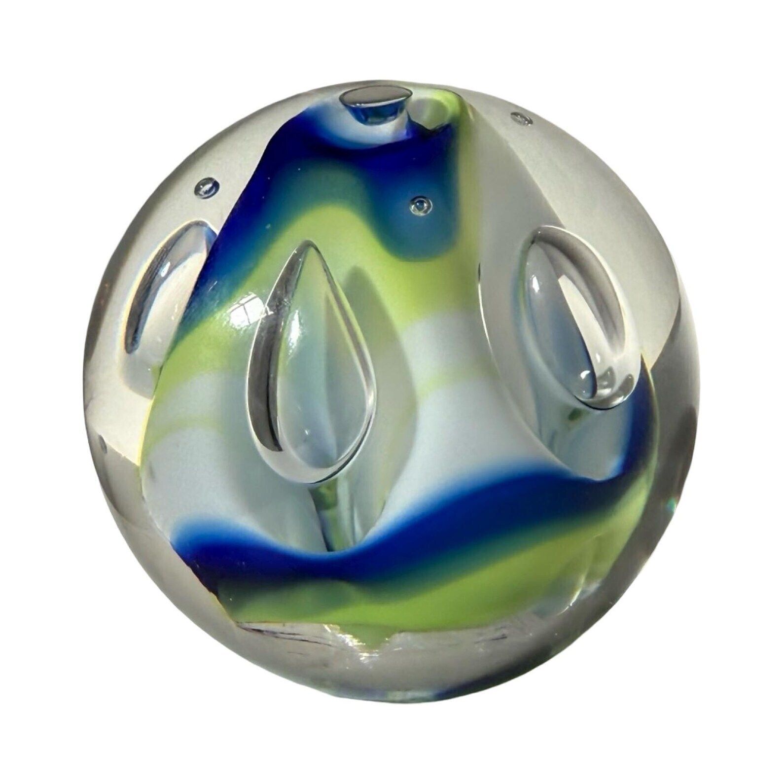 Adam Jablonski   Paper Weight   Solid Crystal Glass, Signed photo for sale