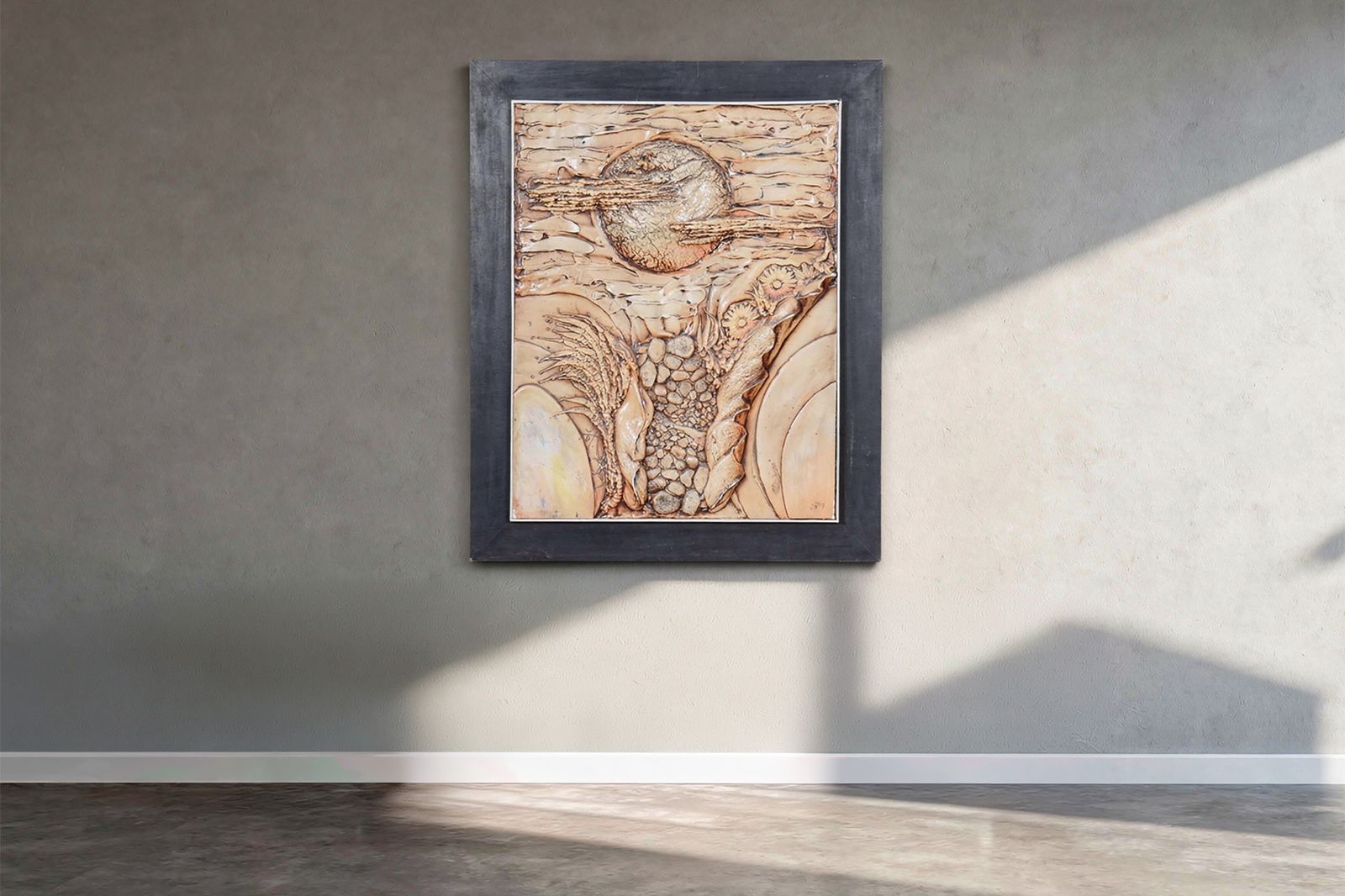 photo for sale Original Mid Century Hanging Ceramic Relief, Well Preserved, Czech, 1980s