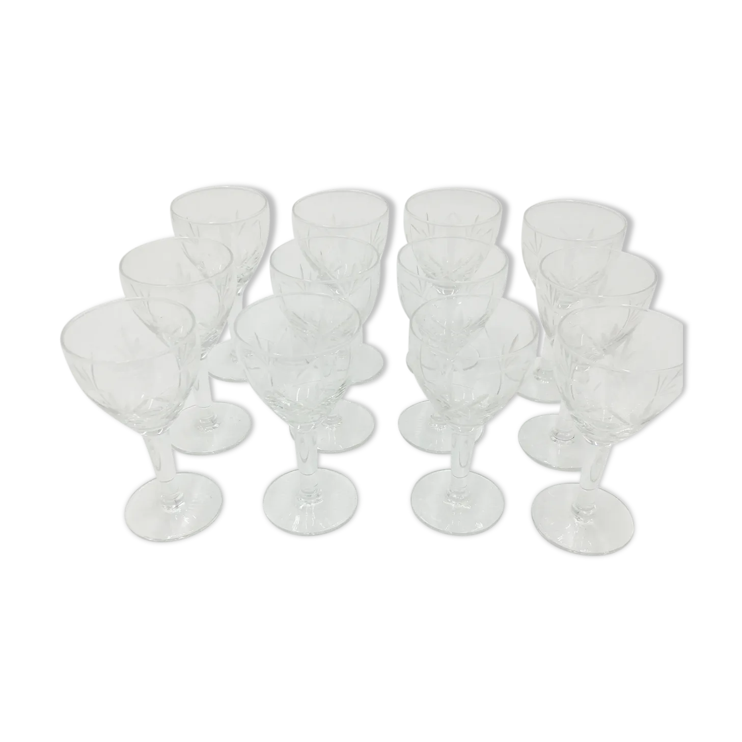 Set Van 12 Kristallen Wijnglazen
