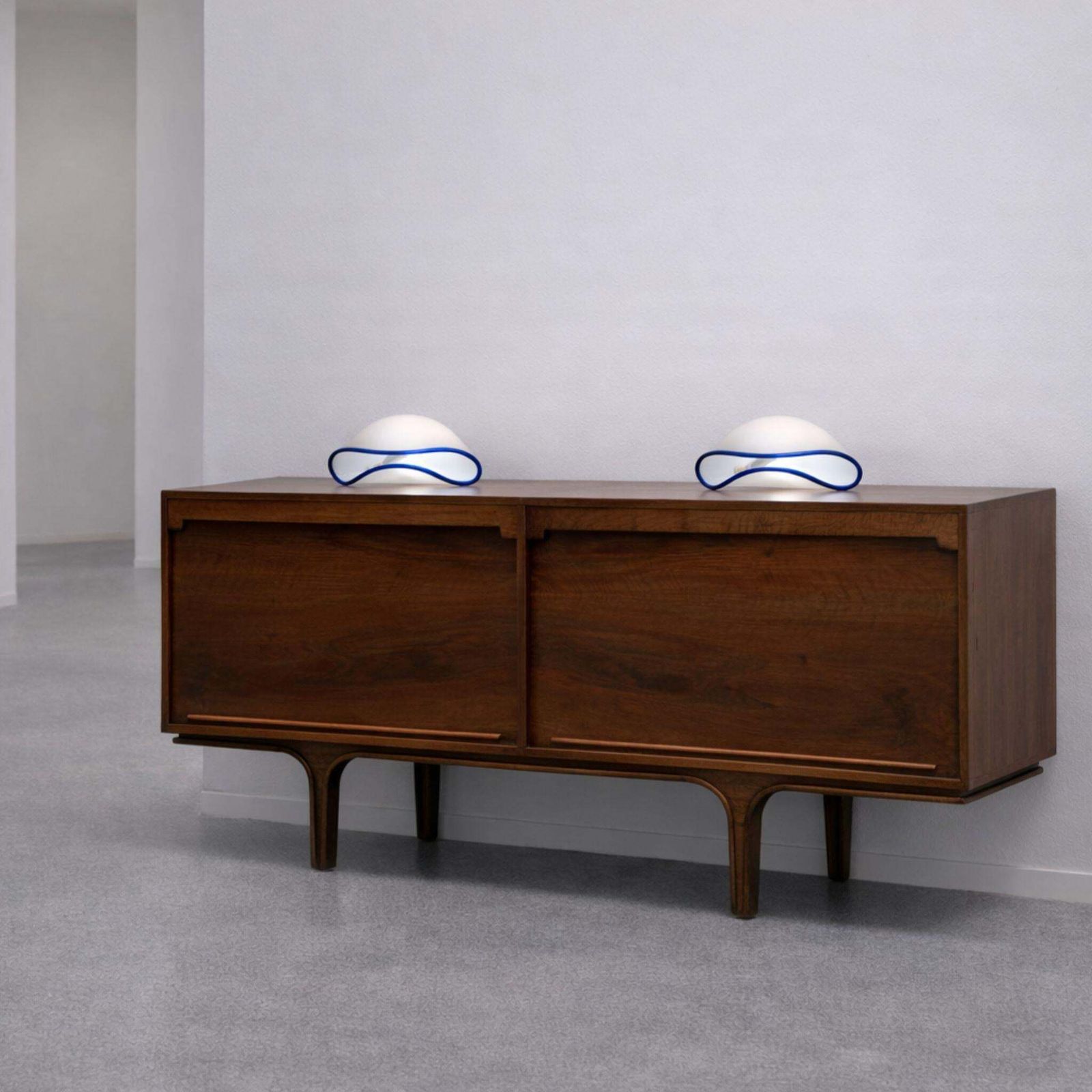 Pair Murano Glass Table Lamps By Vistosi, Italy, 1970s photo buy