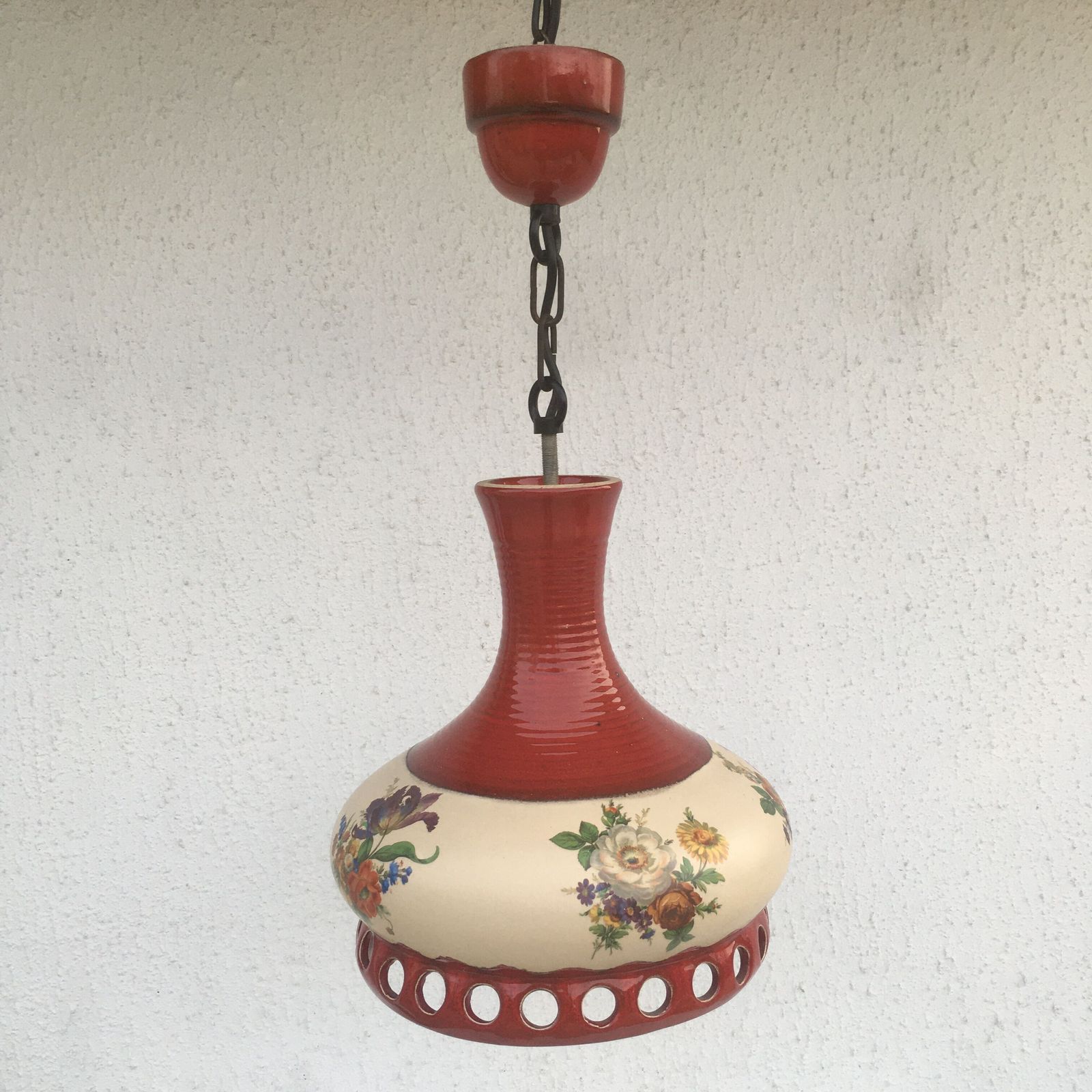 51.0 Rode Keramische Hanglamp photo