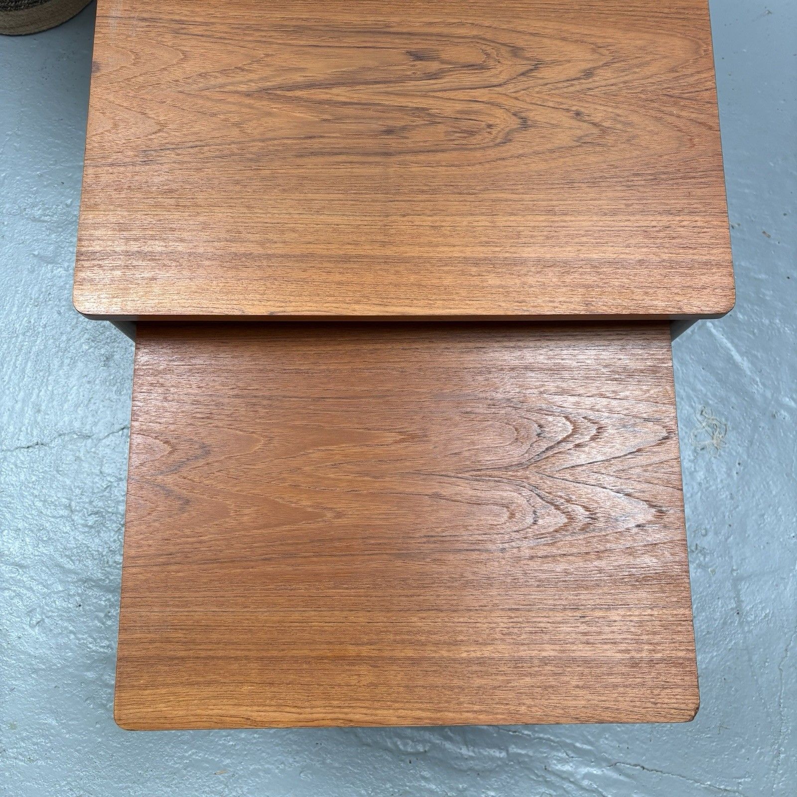Danish Midcentury Modernist Nest Of Three Tables In Teak & Rosewood photo 165.0
