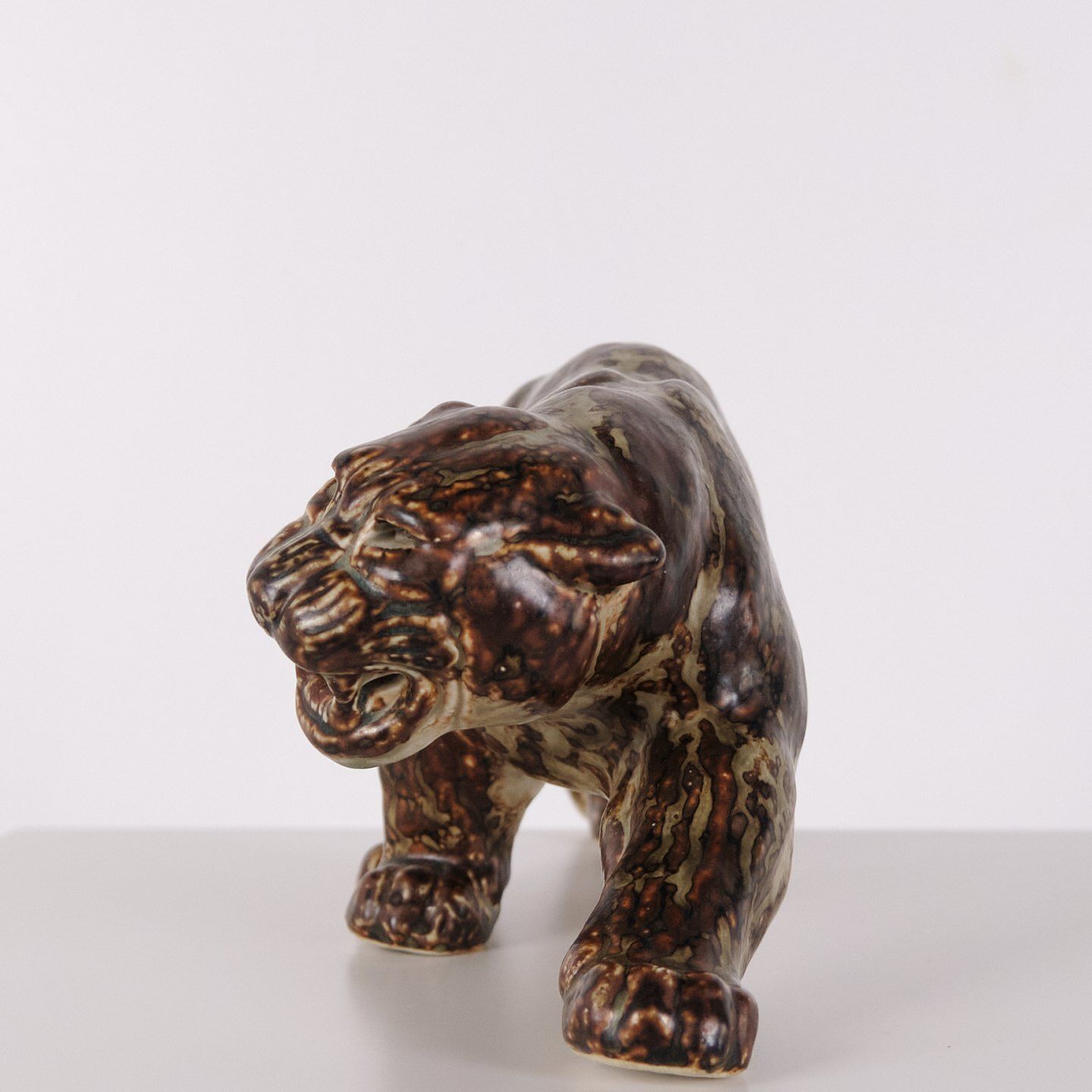 Stoneware Figurine   Panther Motif   Knud Kyhn   Royal Copenhagen   Model 20283 photo for sale