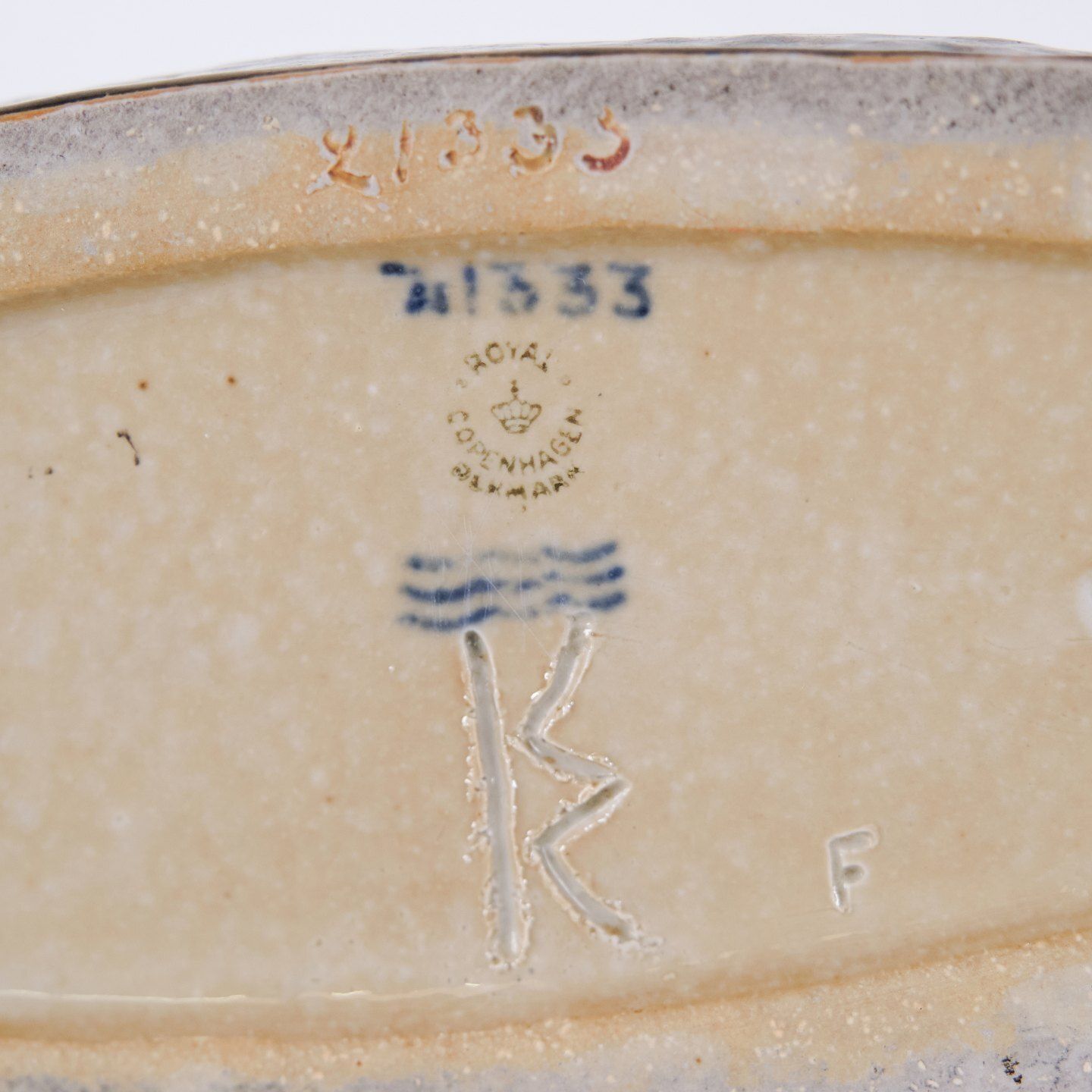 photo furniture Stoneware Figurine   Designer Knud Kyhn   Royal Copenhagen   Model No. 21333   Motif Standing Deer