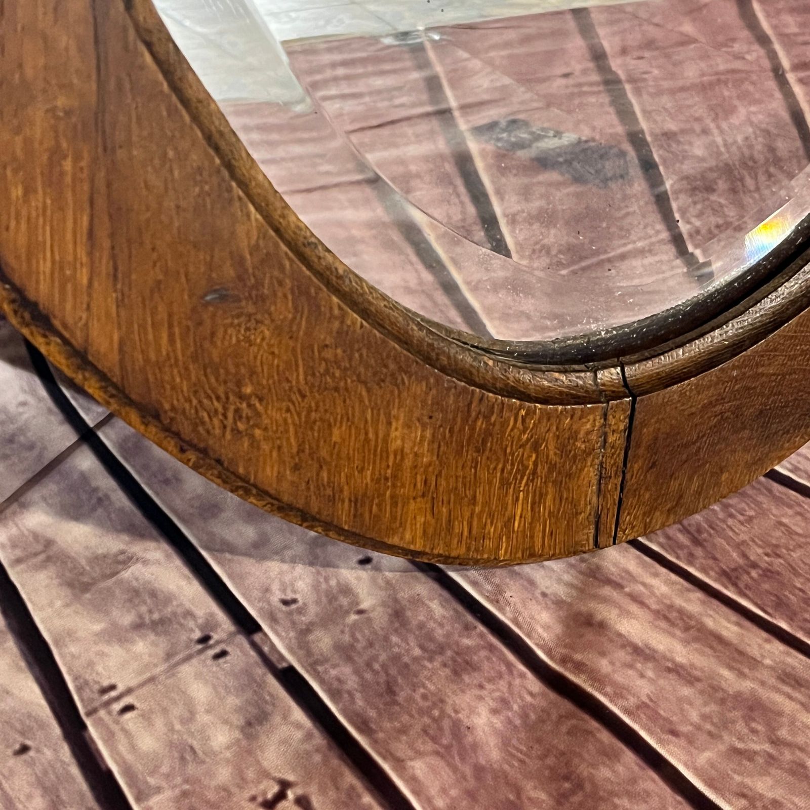 photo for sale Ovale Houten Spiegel Met Geslepen Rand, 93x54 Cm