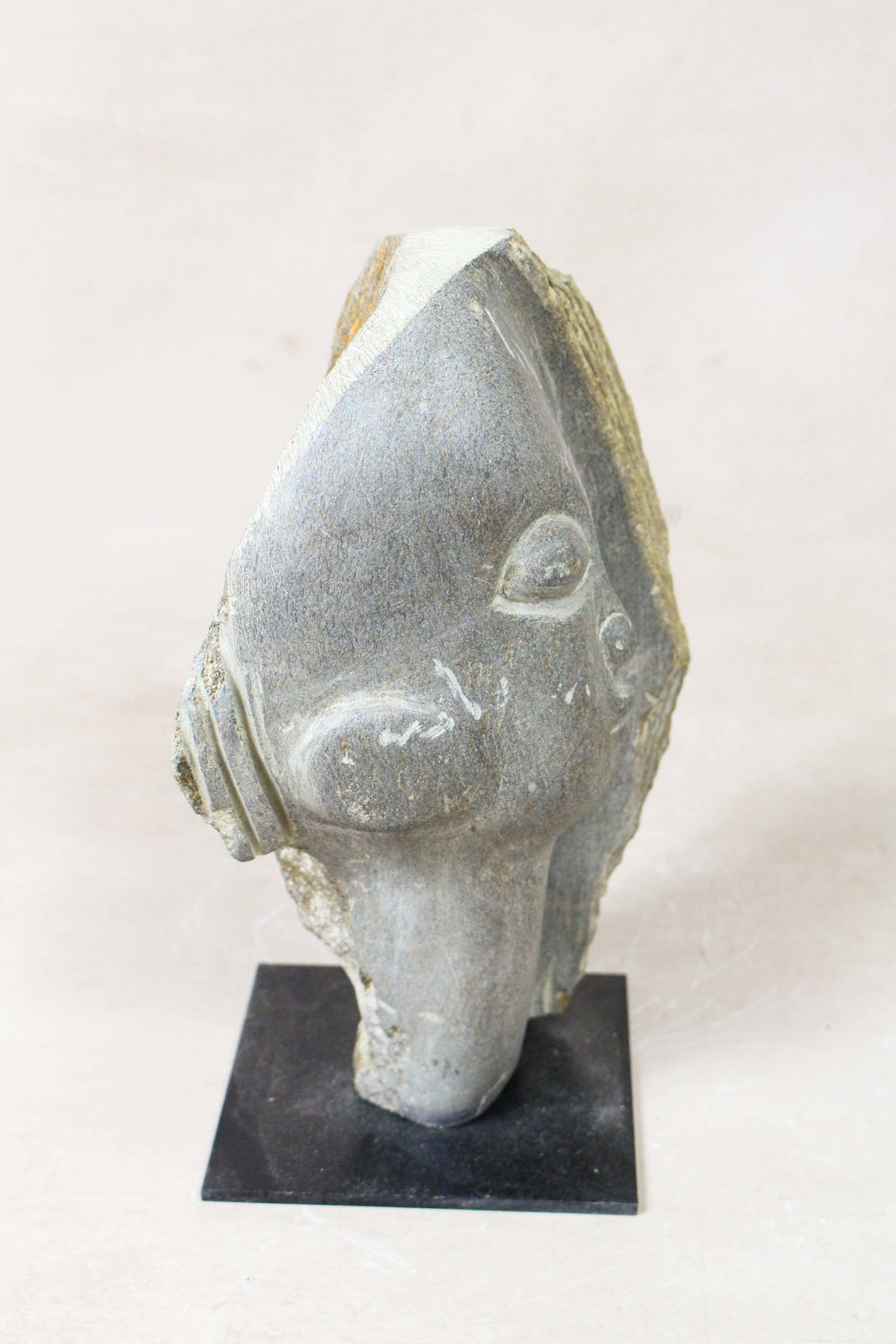 Stone Head Sculpture By Rizimu Chiwawa Zimbabwe 3003 photo Art