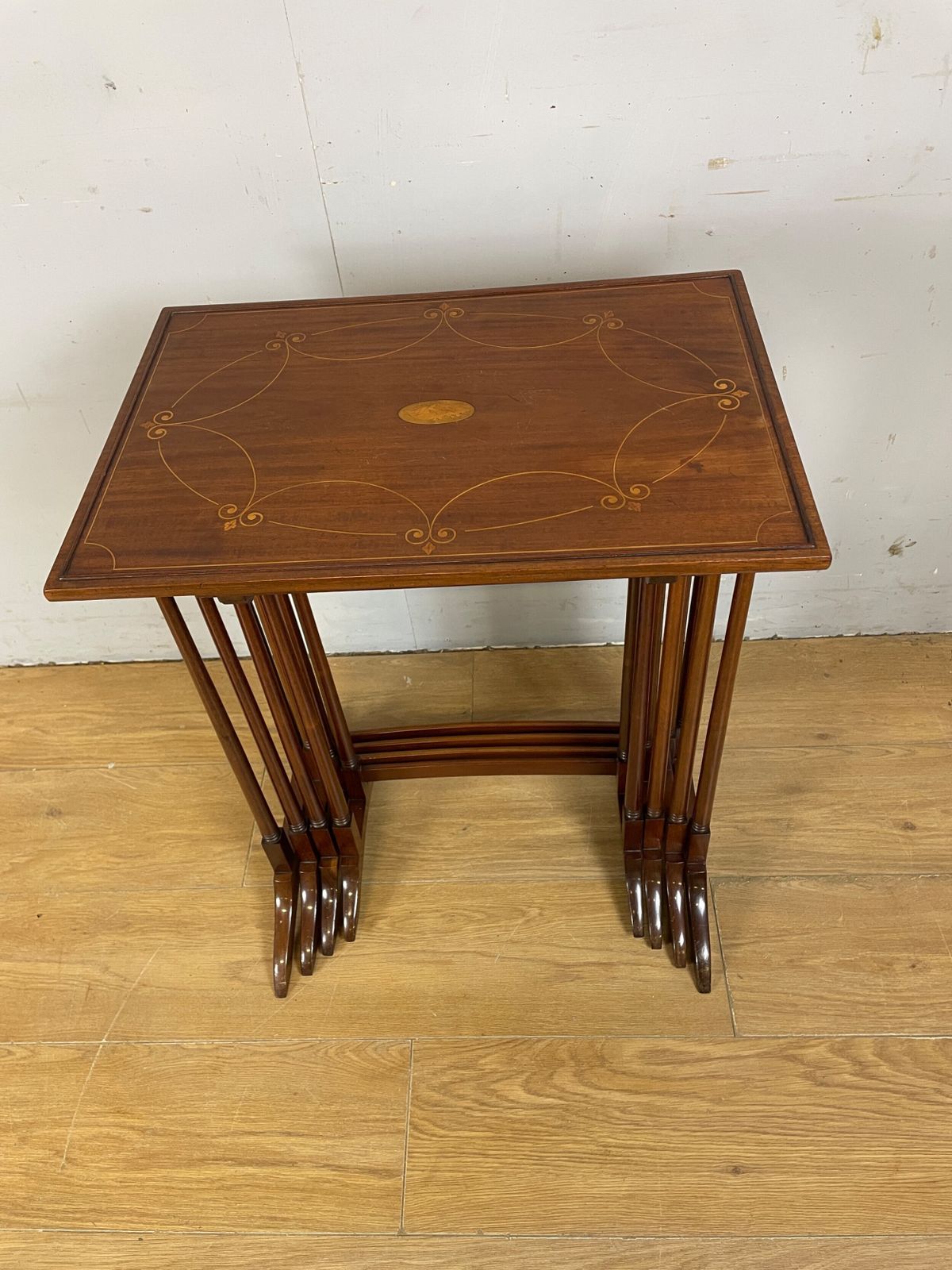Edwardian Inlaid Mahogany Nest Of Four Tables (Quartetto) photo furniture
