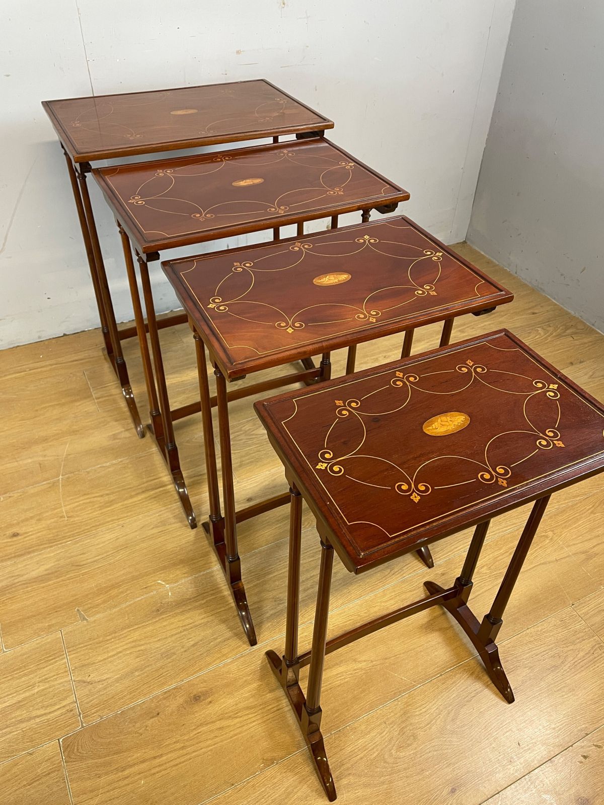 Edwardian Inlaid Mahogany Nest Of Four Tables (Quartetto) photo 795.0