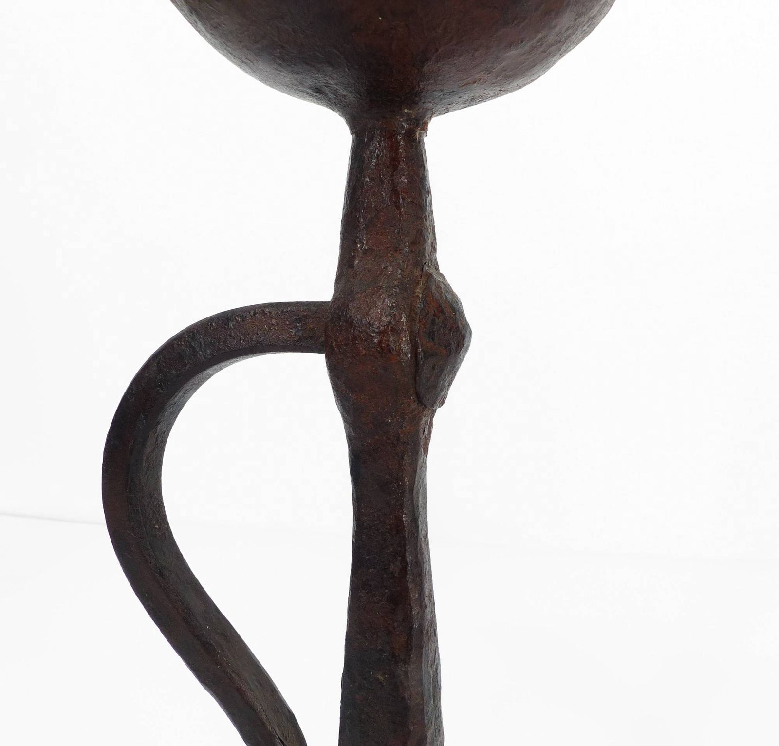 Pair Of Wrought Iron Tripod Candlesticks, Neo Gothic Style, French Work, Early 20th Century photo Home Decor