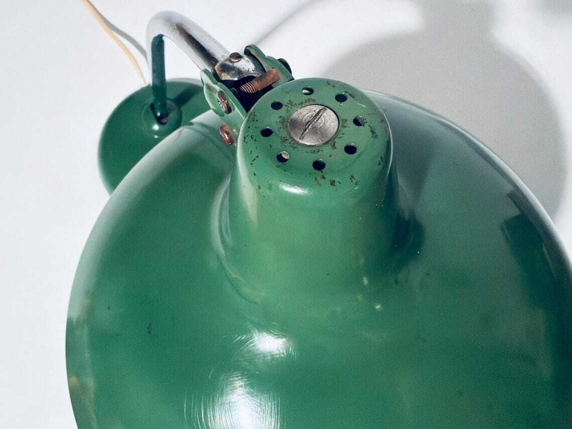 504.0 Kaiser Idell Green Desk Lamp Bauhaus  Christian Dell Model 6786 Vintage Decor 1950s photo