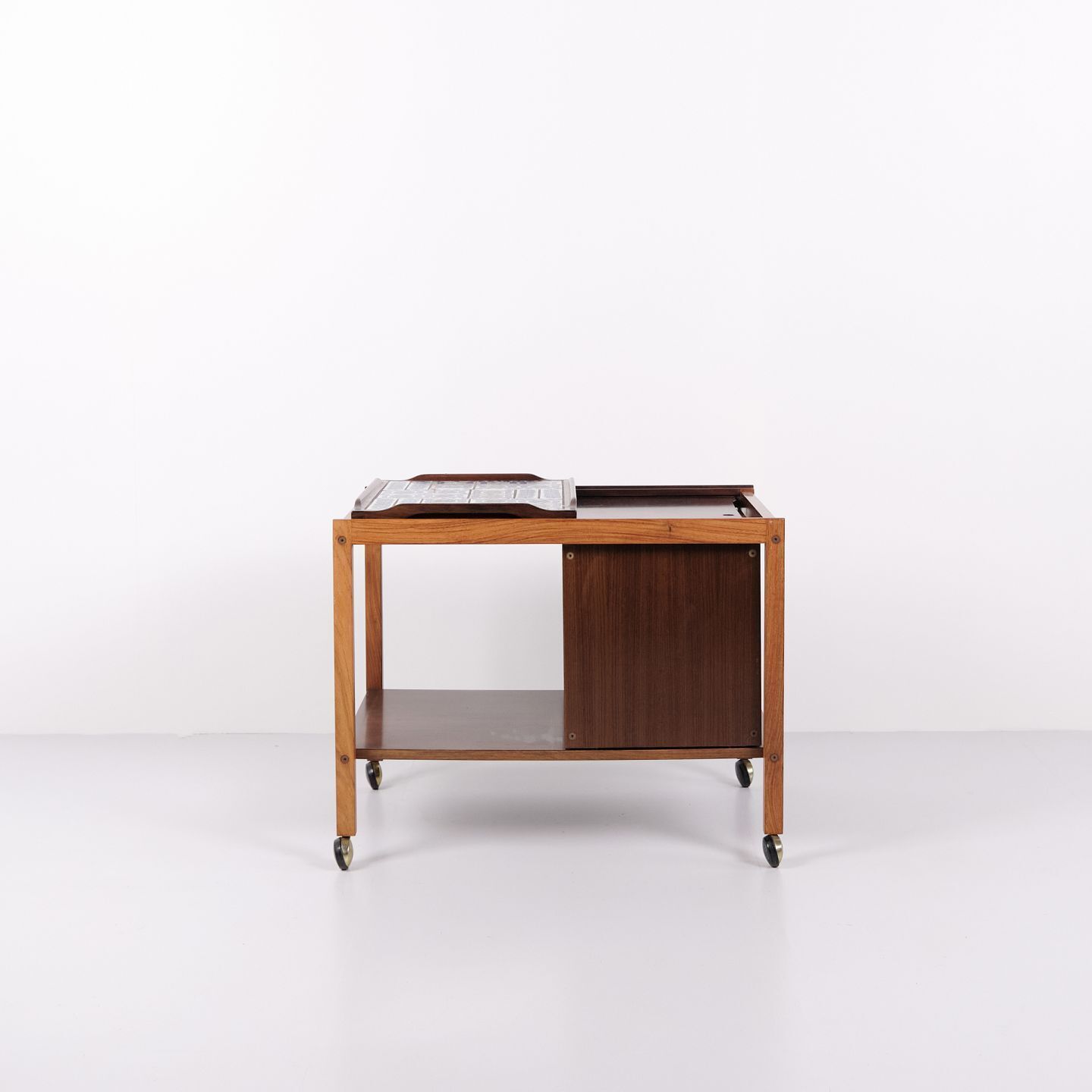 Bar Cart By Severin Hansen In Rosewood With Royal Tiles From The 1960s