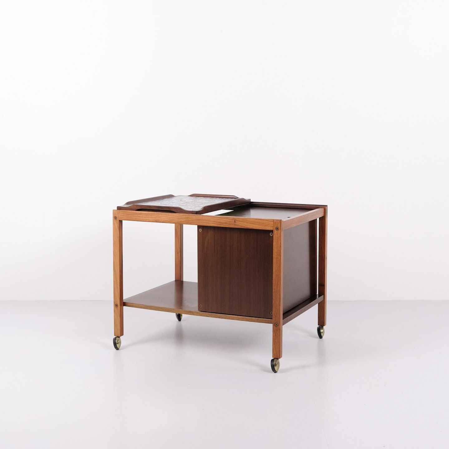 Bar Cart By Severin Hansen In Rosewood With Royal Tiles From The 1960s photo for sale