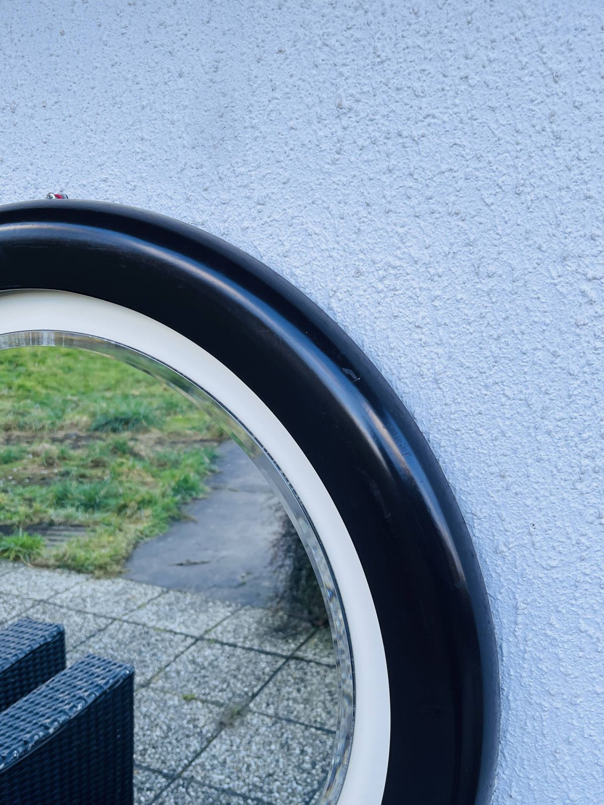 Woonaccessoires Ronde Vintage Spiegel In Bruin Resin – Modernistisch Design, Jaren 1970 photo