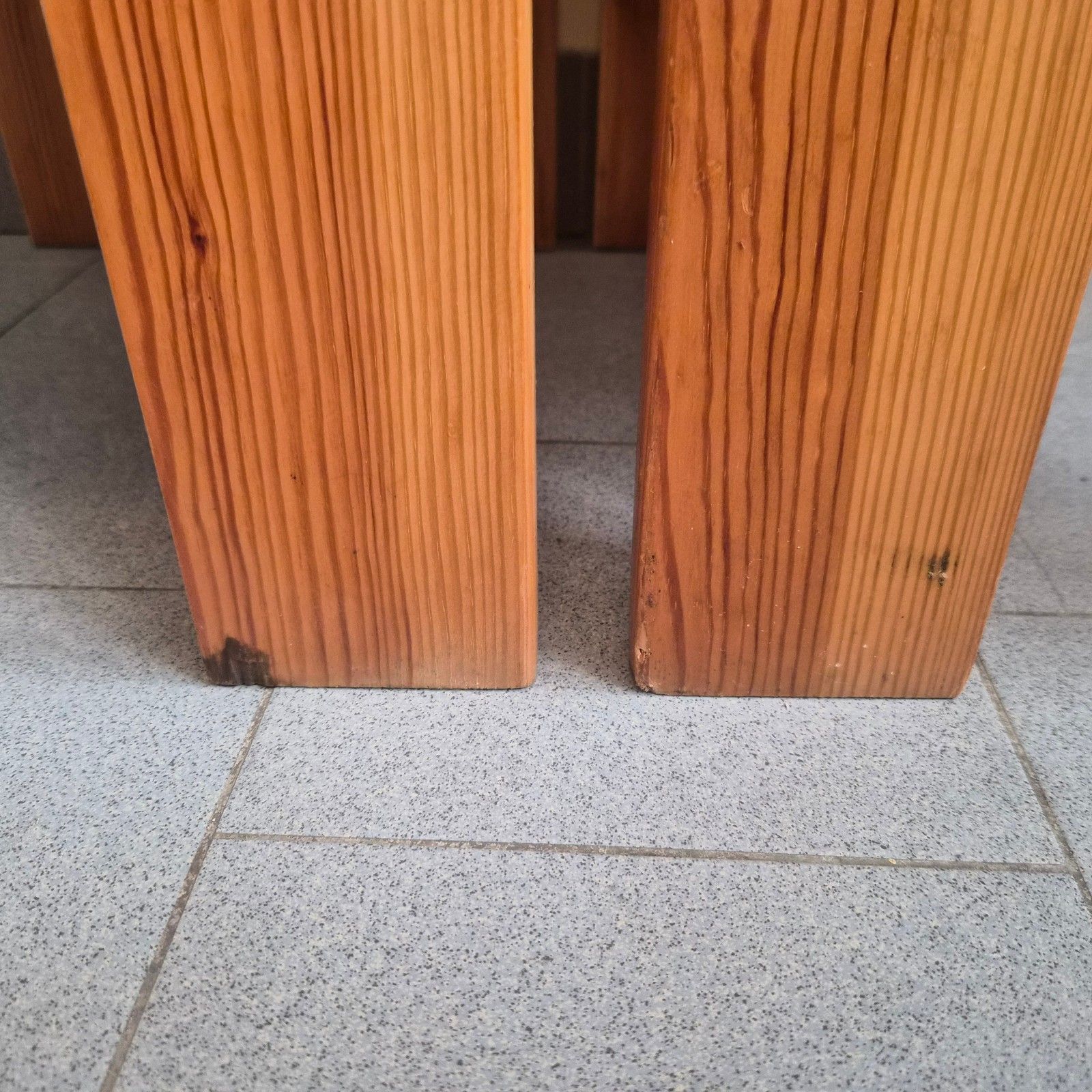 photo for sale Suite Of 4 Side Tables Bedside Tables Luggage Rack Stools Vintage 1970 Pine