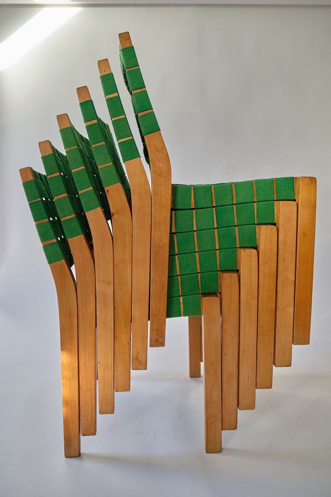 Alvar Aalto 611 Dining Chairs In Green Set Of 2 photo Furniture