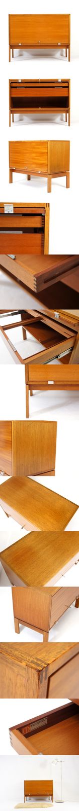 Retro Vintage Danish Office Filing Cabinet Sideboard Mid Century Teak 1960s 70s photo furniture
