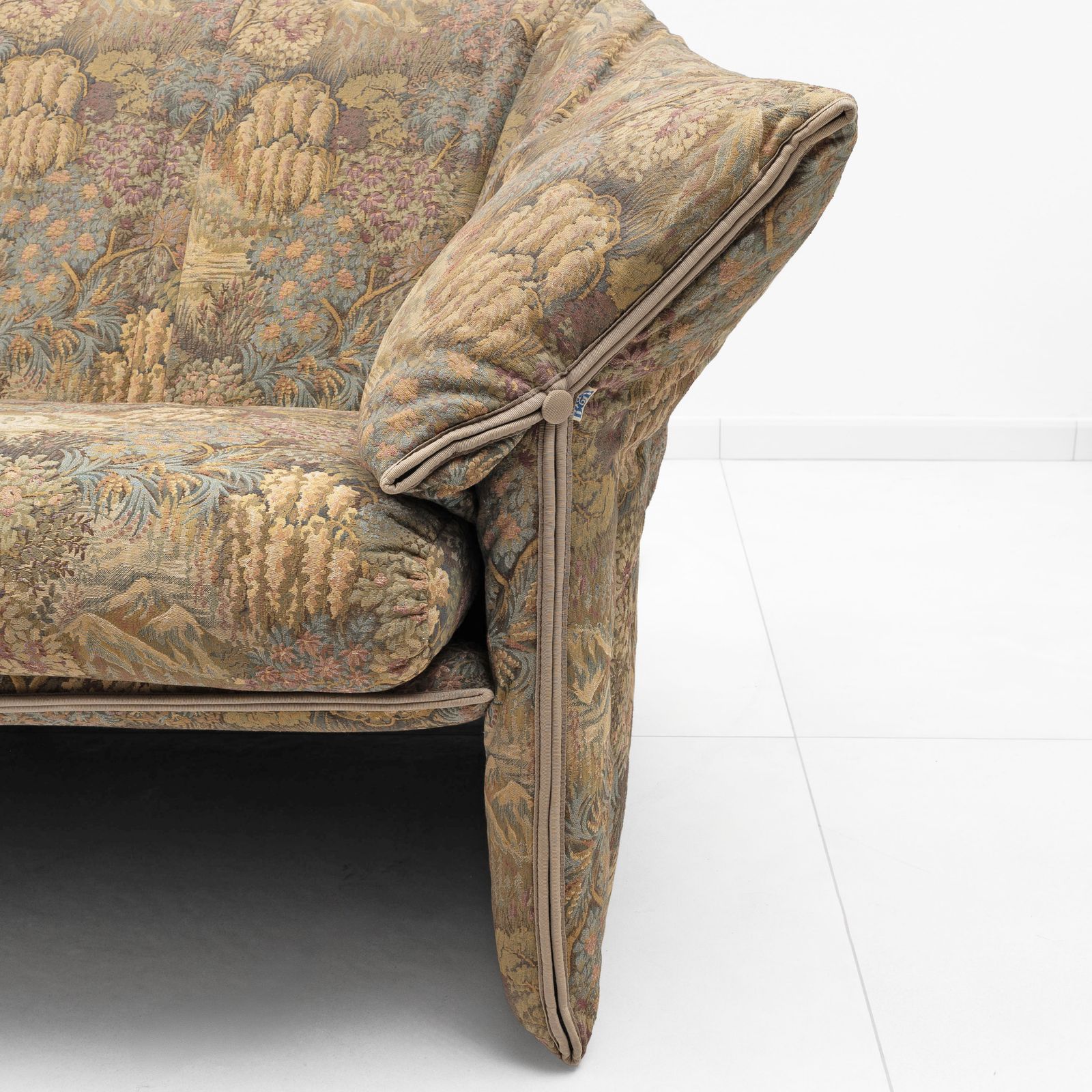 Jacquard Fabric Sofa, Mario Bellini, "Le Stelle" B&B Italia, 1970 photo vintage