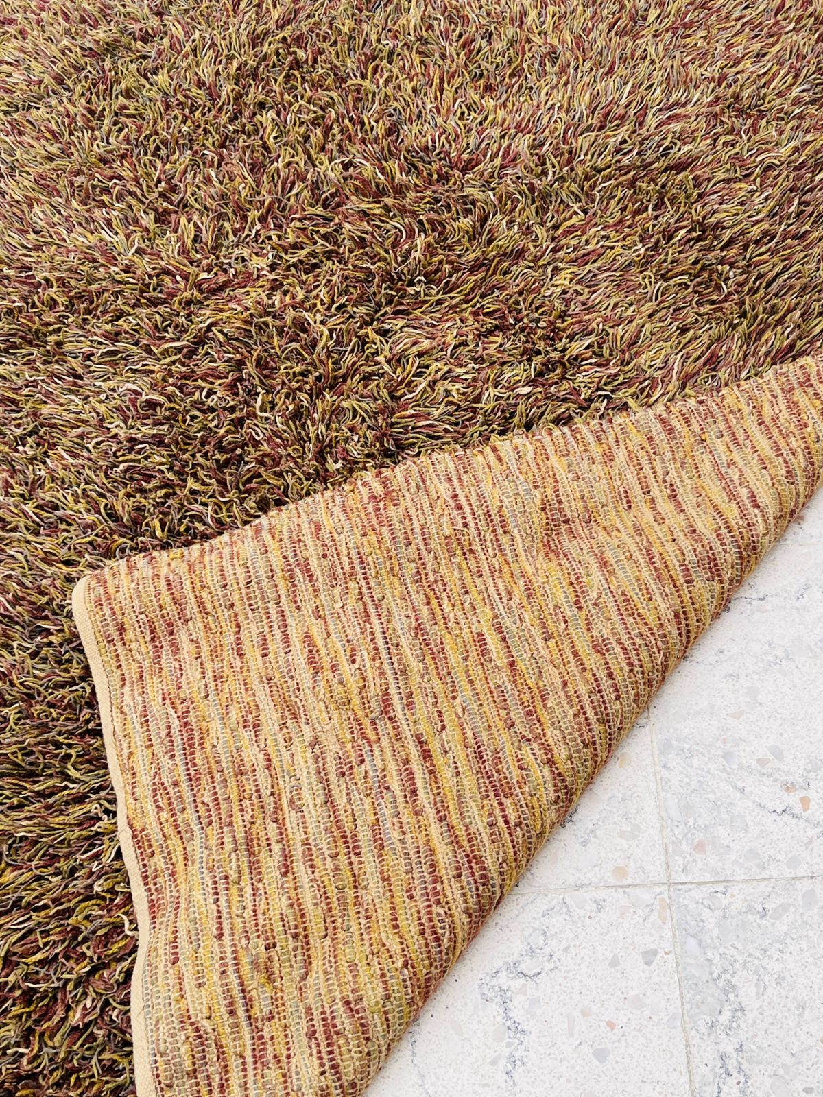 Vintage Shaggy Rug photo Textiles