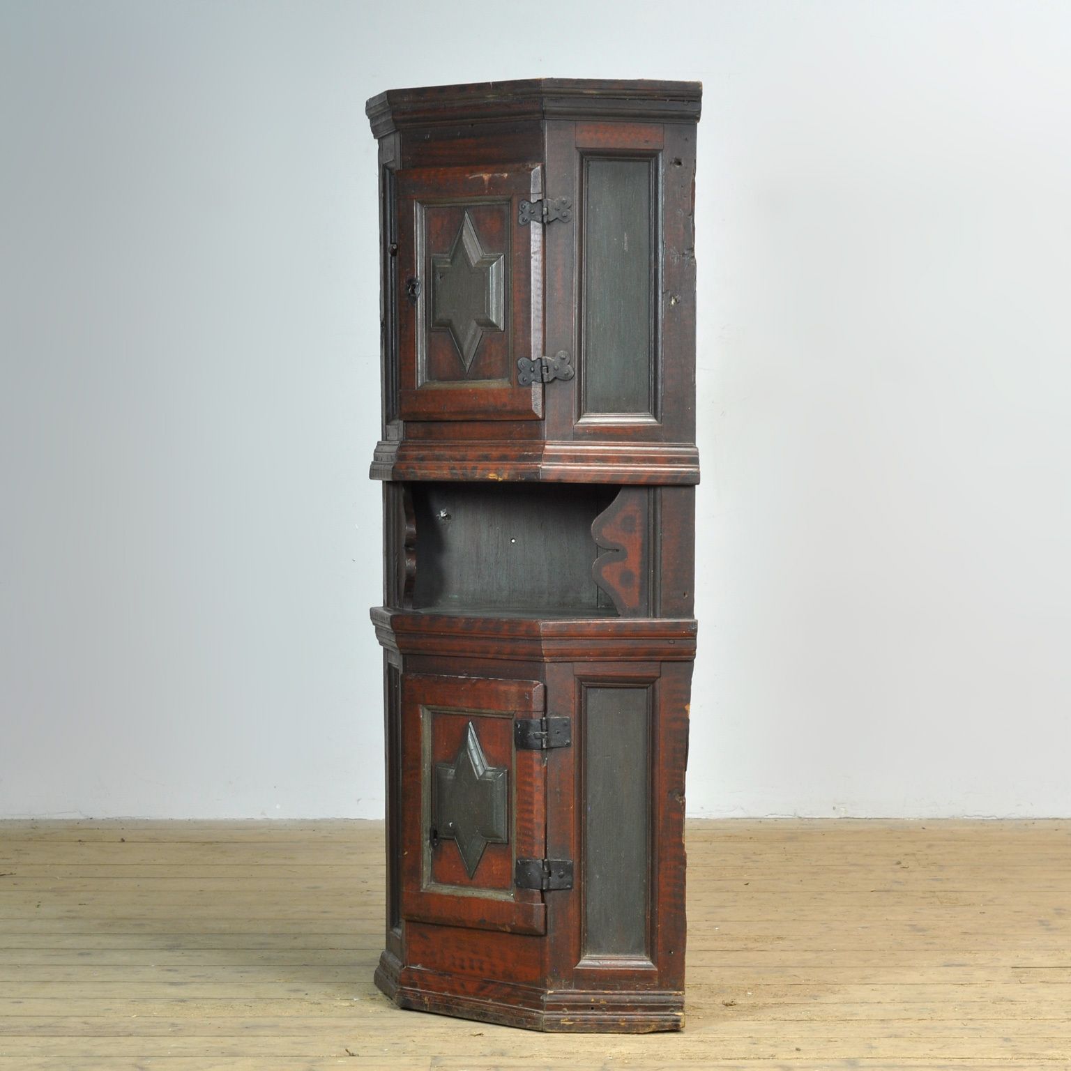 Swedish Farmhouse Corner Cabinet, 1817 photo for sale