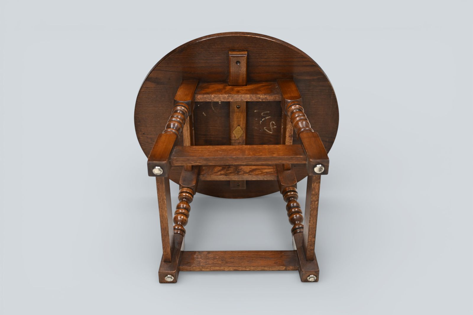 photo for sale Old Charm Oak Round Side Coffee Table Tudor Brown Model 1976 Free Uk Delivery*