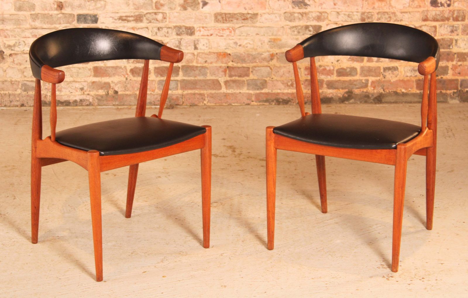 Set Of 4 Danish Mid Century Model Ba113 Teak Dining Chairs/Armchairs Designed By Johannes Andersen For Brdr Andersen, Circa 1960s photo for sale