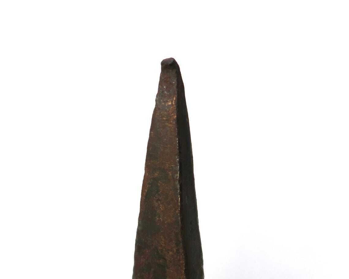 Franse Grote Brutalist Smeedijzeren Kandelaar 'Spear' Van Leopold Gest, Ca. Jaren 1950 / Minimalistisch Brutalistisch Woonaccessoire photo buy