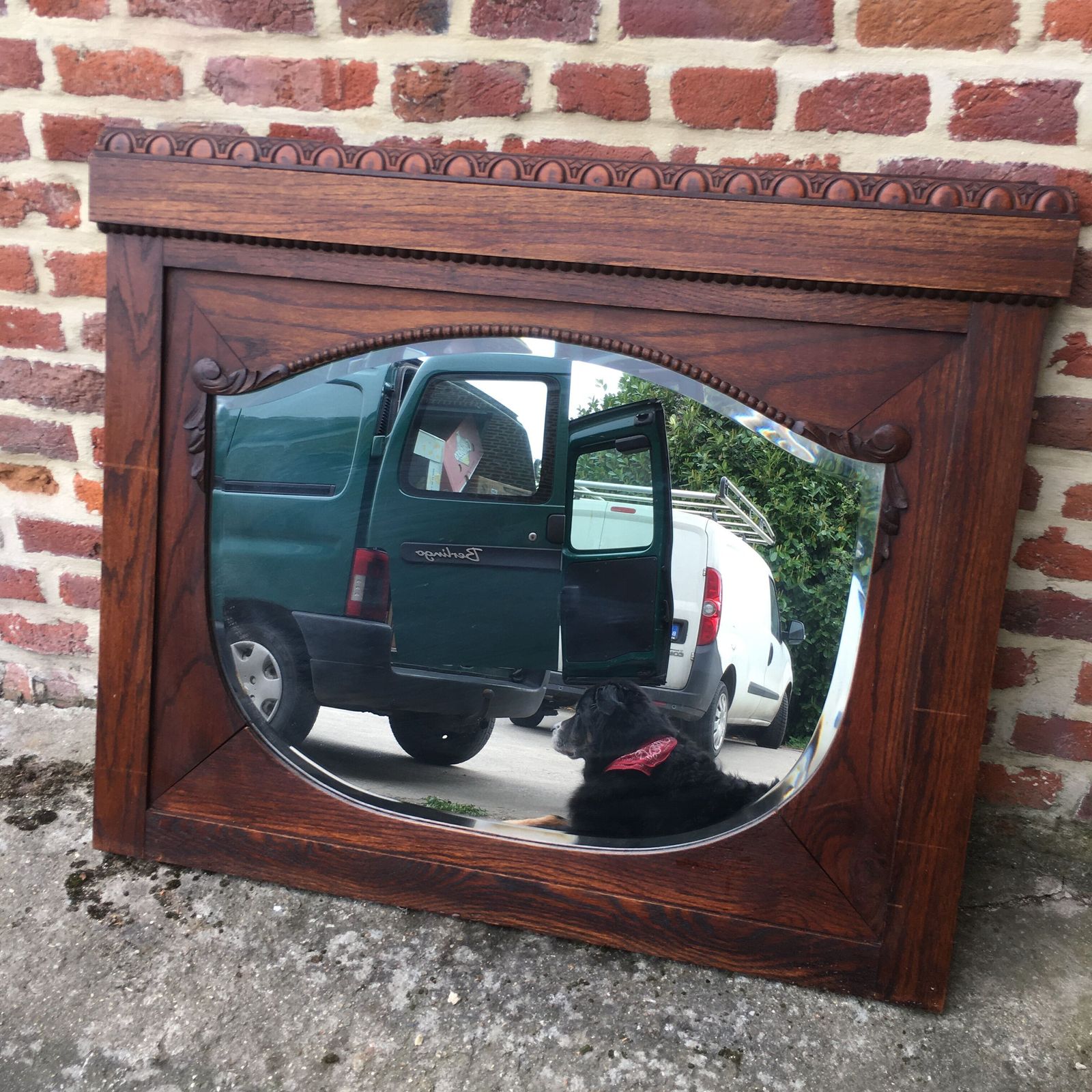 Houten Spiegel Met Geslepen Rand photo buy