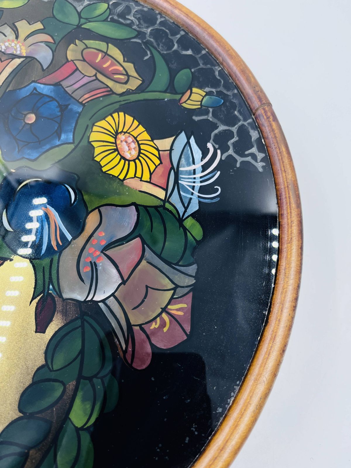 Art Deco Beschilderde Glazen Schaal photo buy