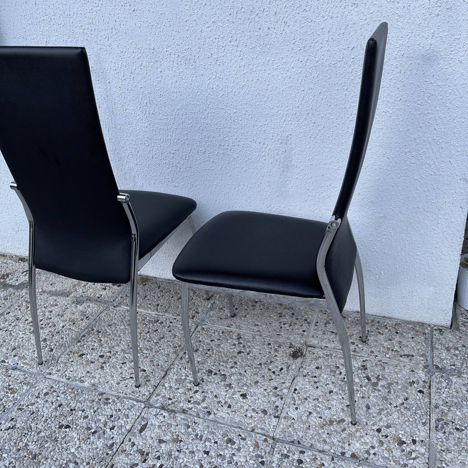 Meubels Design Stoel In Zwart Skai photo