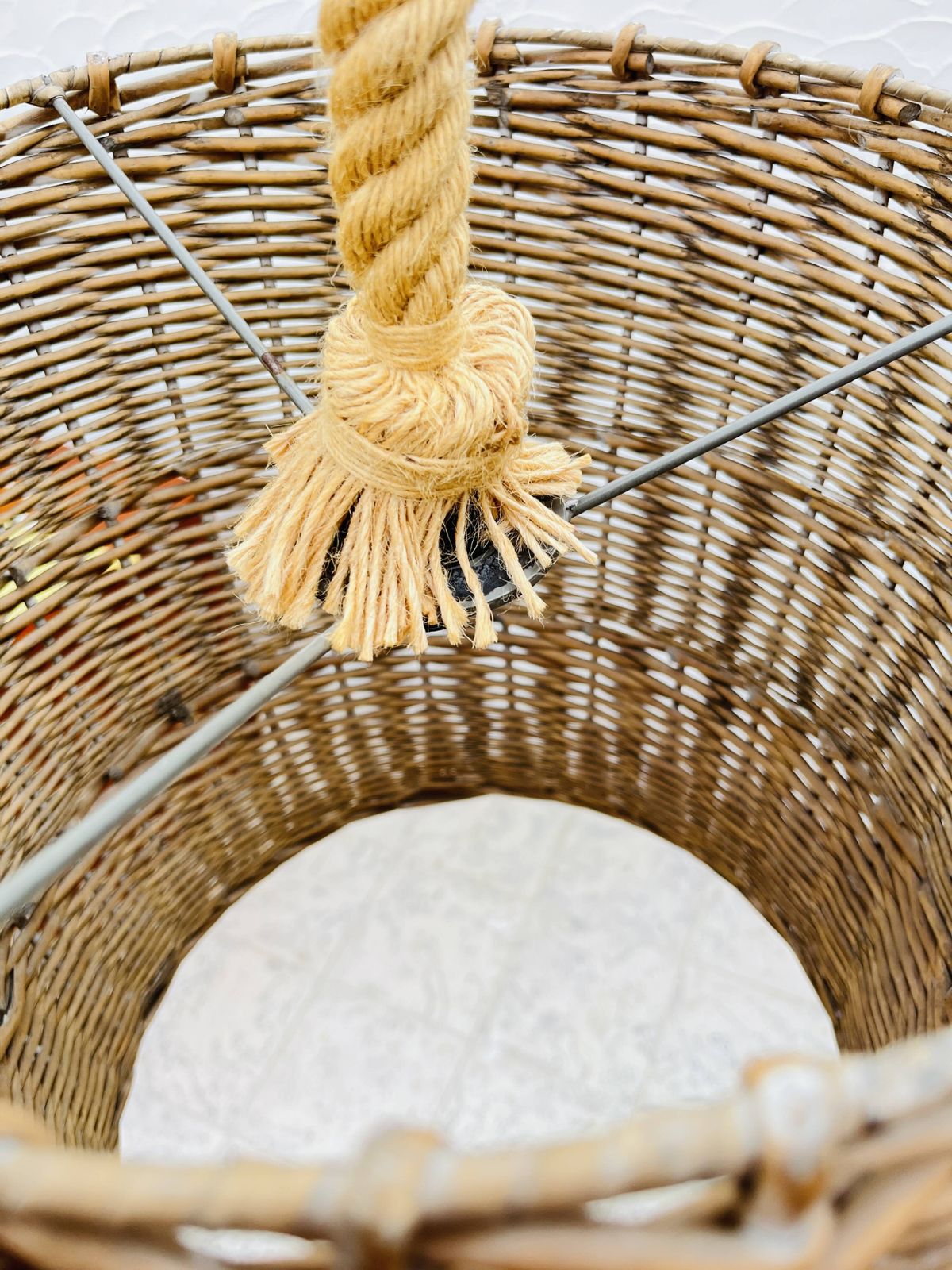 Wicker Hanging Planter, Modernist photo 72.0
