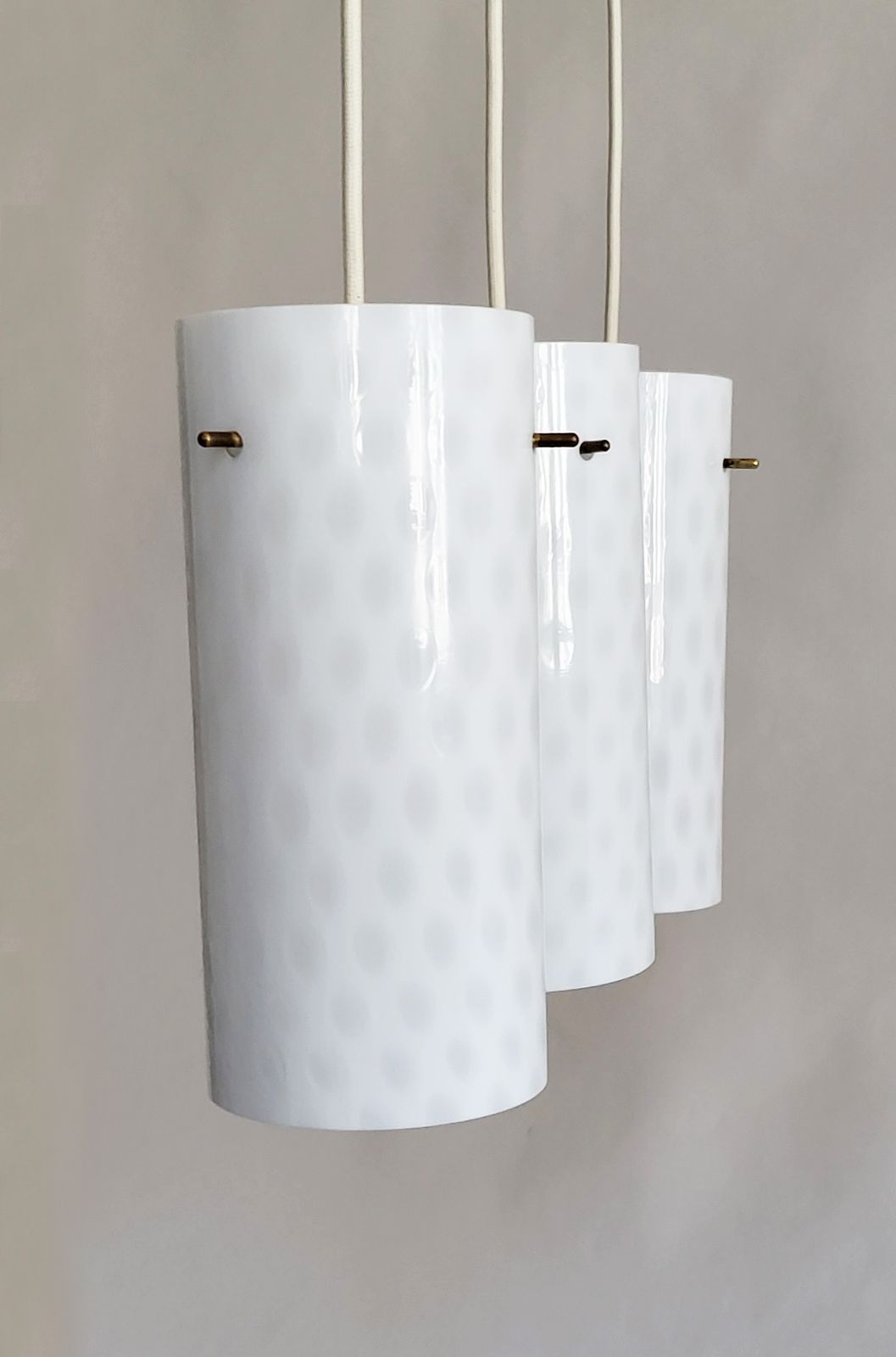 Mid Century Murano Glass Polkadot Pendant Light By Rupert Nikoll, 1950s photo vinterior