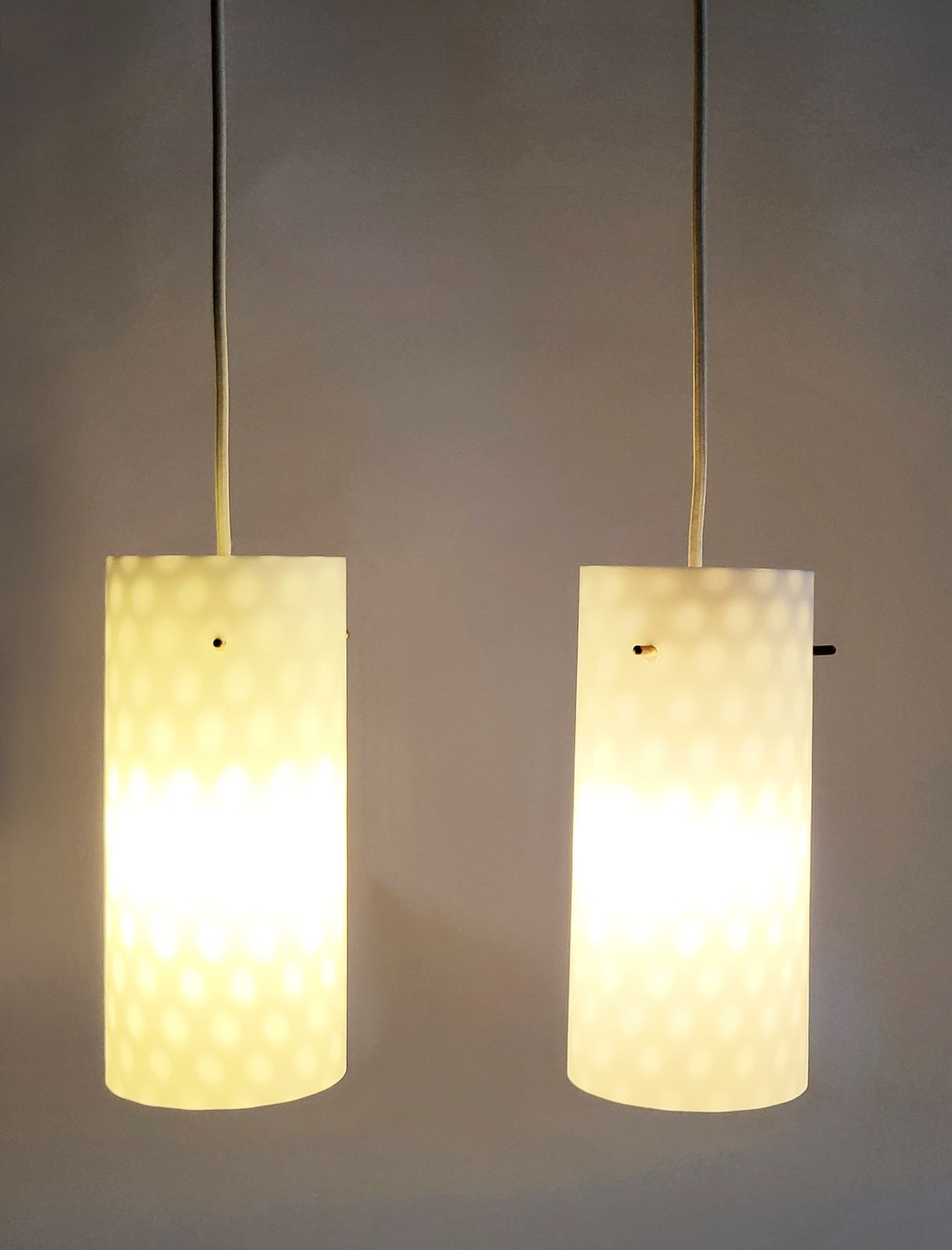 Mid Century Murano Glass Polkadot Pendant Light By Rupert Nikoll, 1950s photo vintage