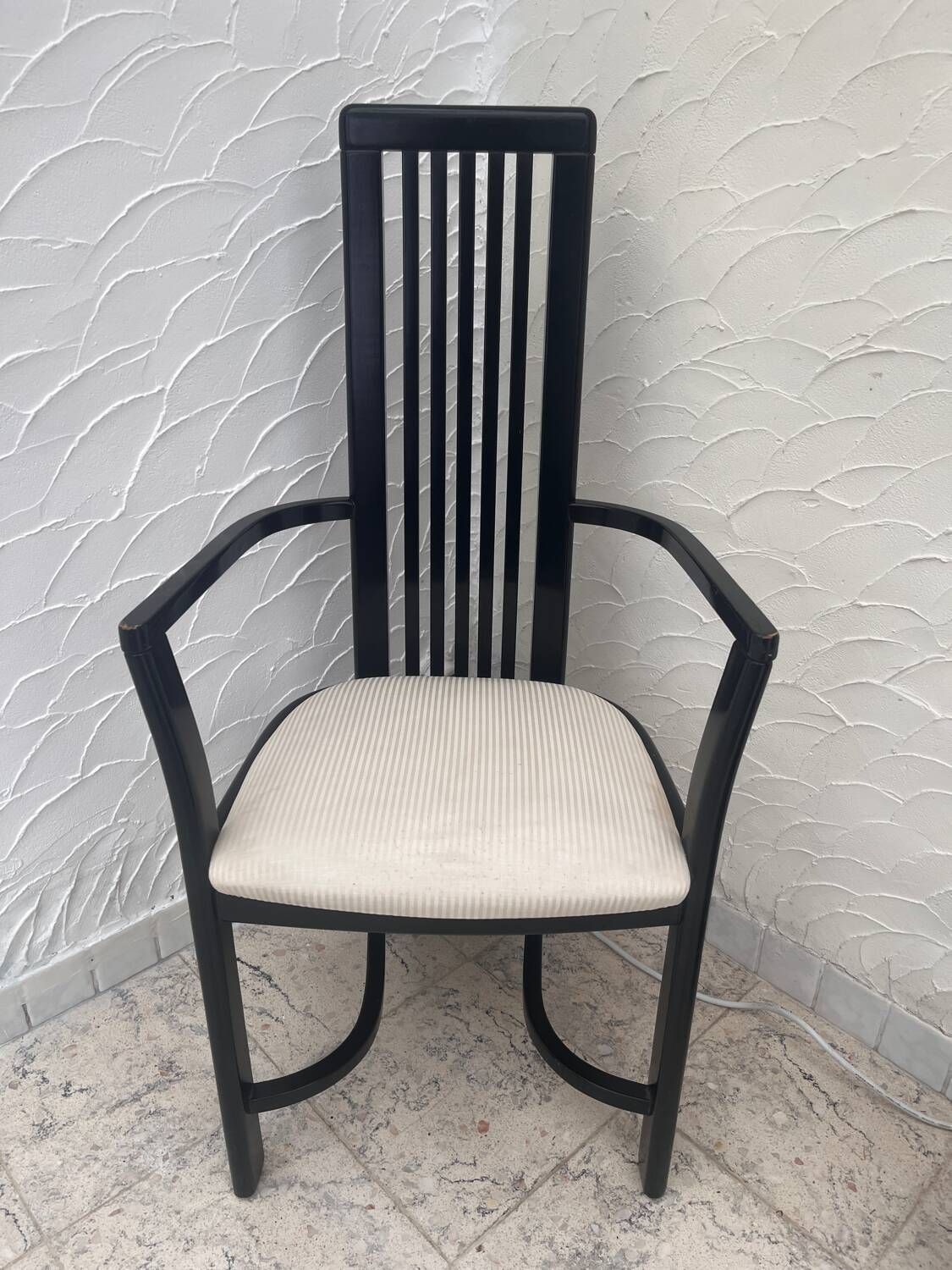 photo vinterior Black Wooden Designer Chair, 1980s